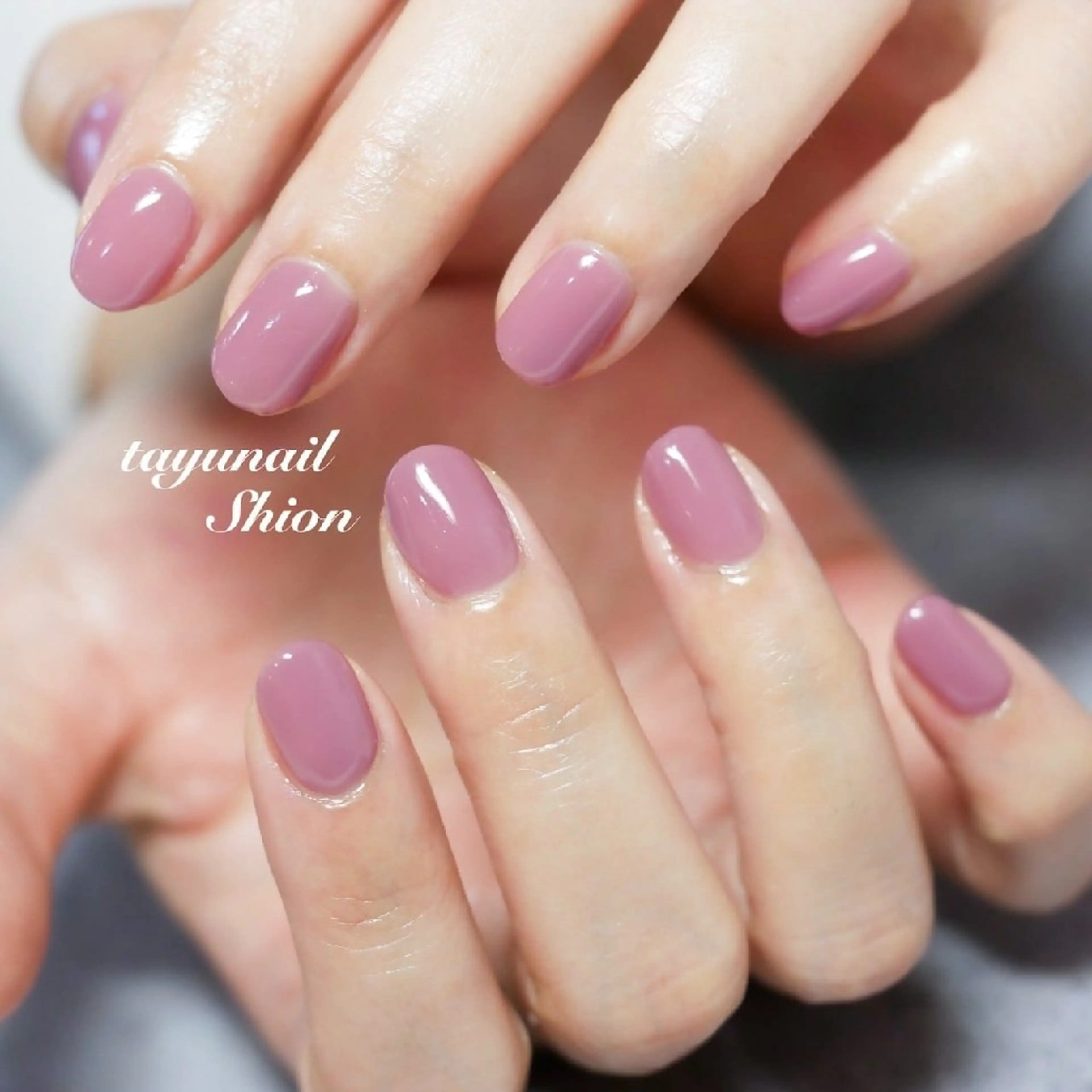 ネイル ジェルネイル ワンカラーネイル パラジェル ピンク 冬ネイル ネイルサロン 【たゆnail】のネイルデザイン