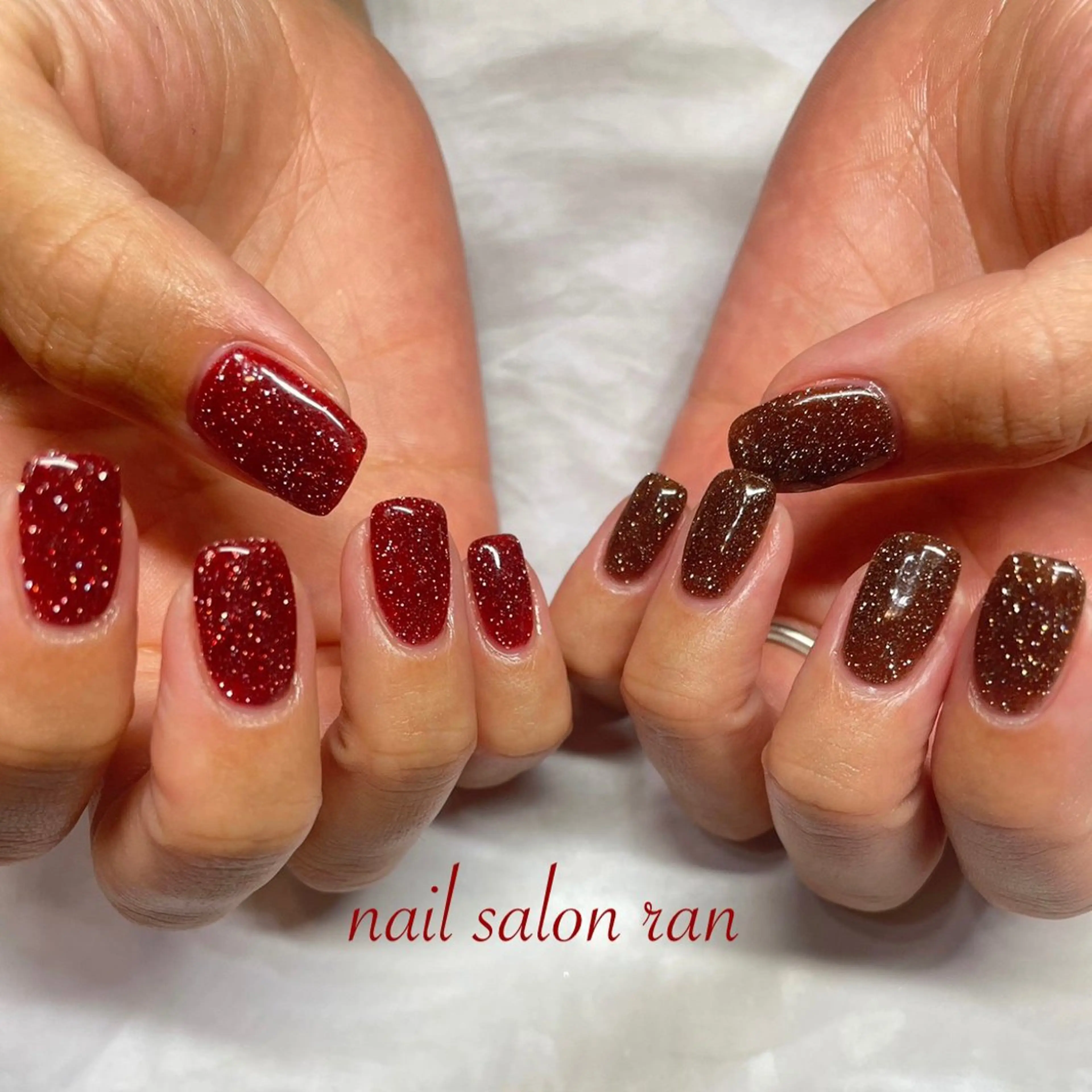 ネイル フラッシュネイル ラメ(グリッター) ハンドネイル nailsalon ranのネイルデザイン