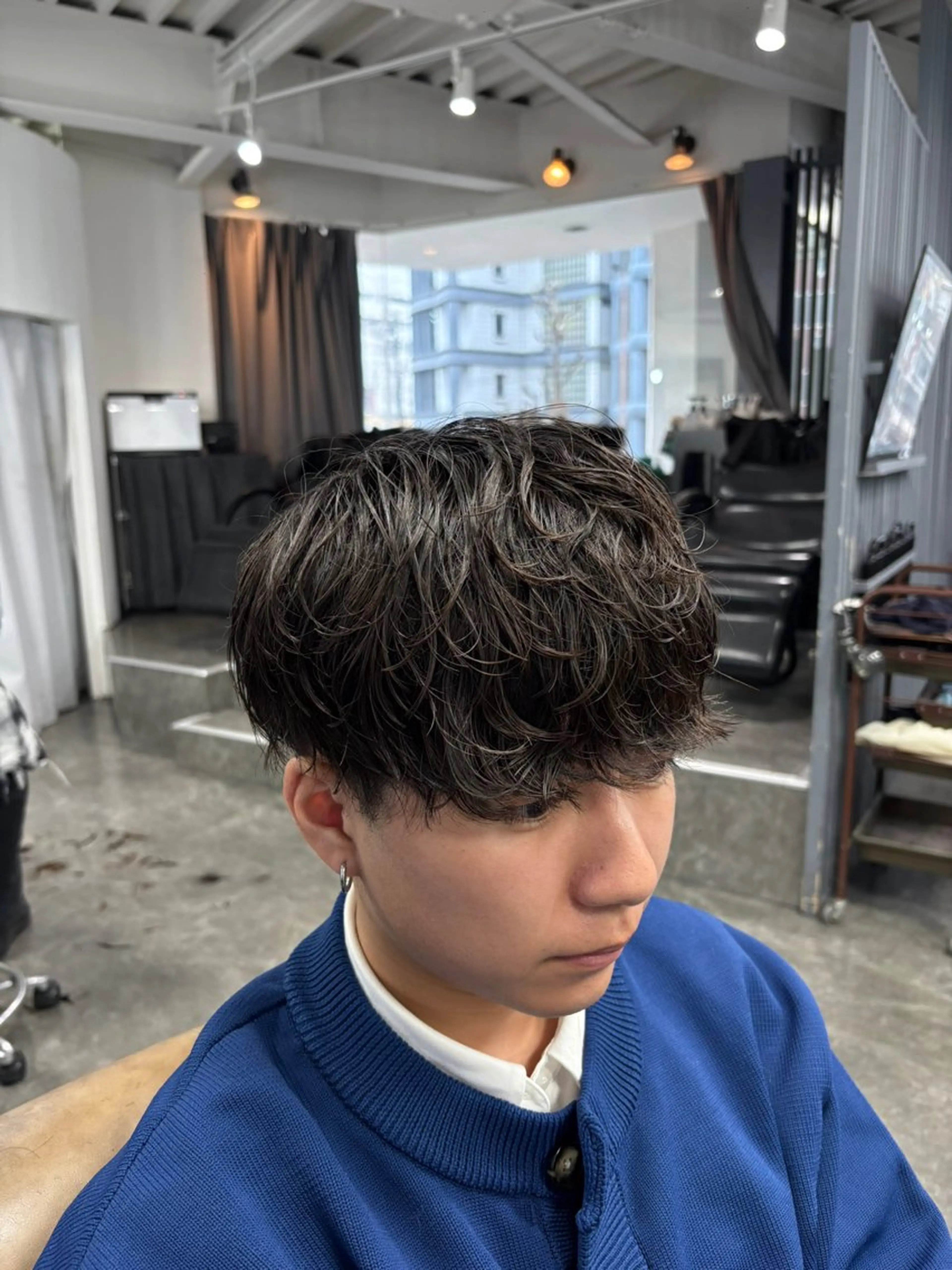 パーマ メンズ カット パーマ ニュアンス/シャドウ /韓国系/梅田茶屋町のヘアスタイル