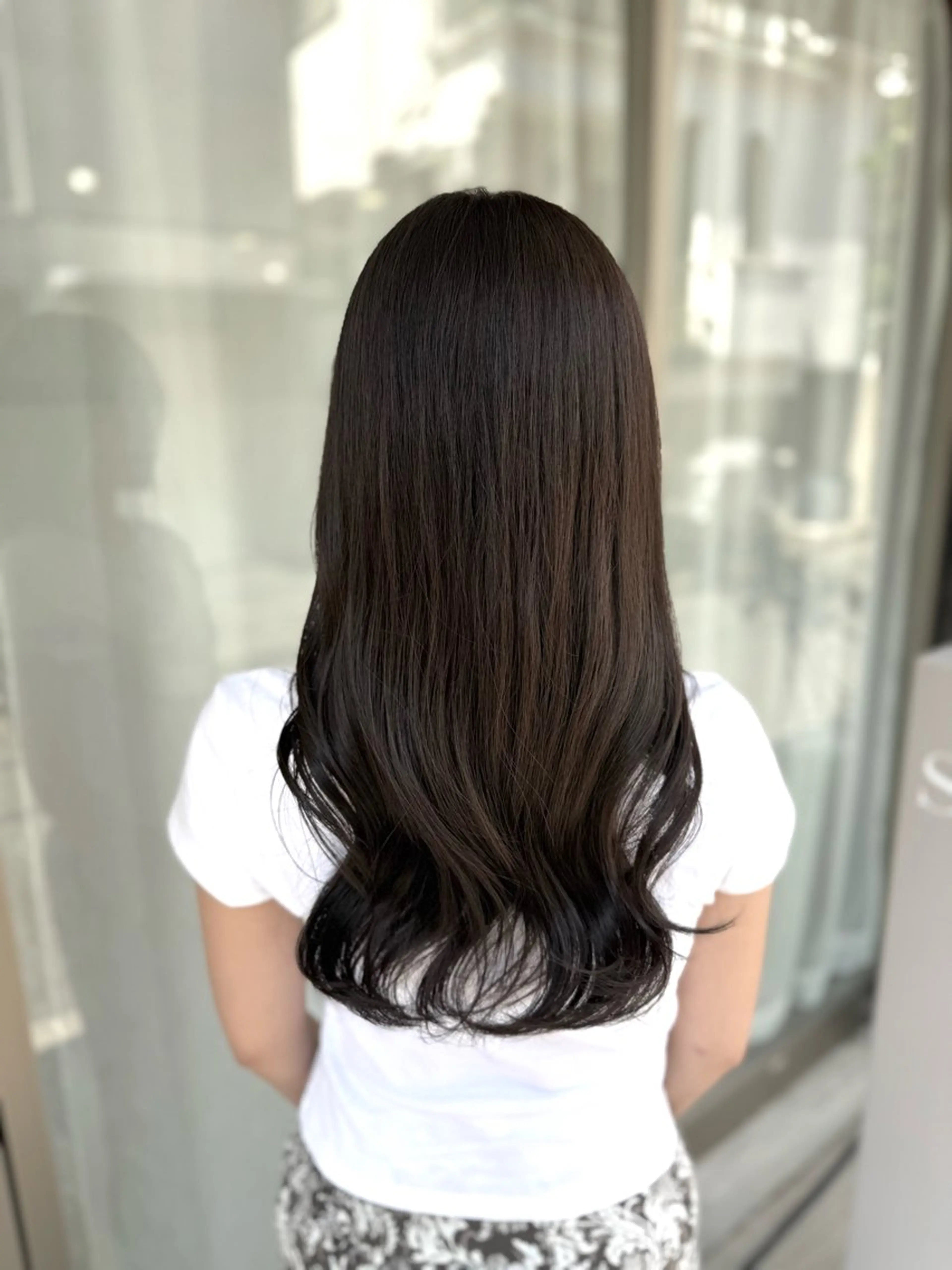 セミロング カラー グレージュ オリーブグレージュ オリーブグレー カット ヘアカラー トリートメント グレージュ/レイヤー /韓国ヘア/RISAのヘアスタイル