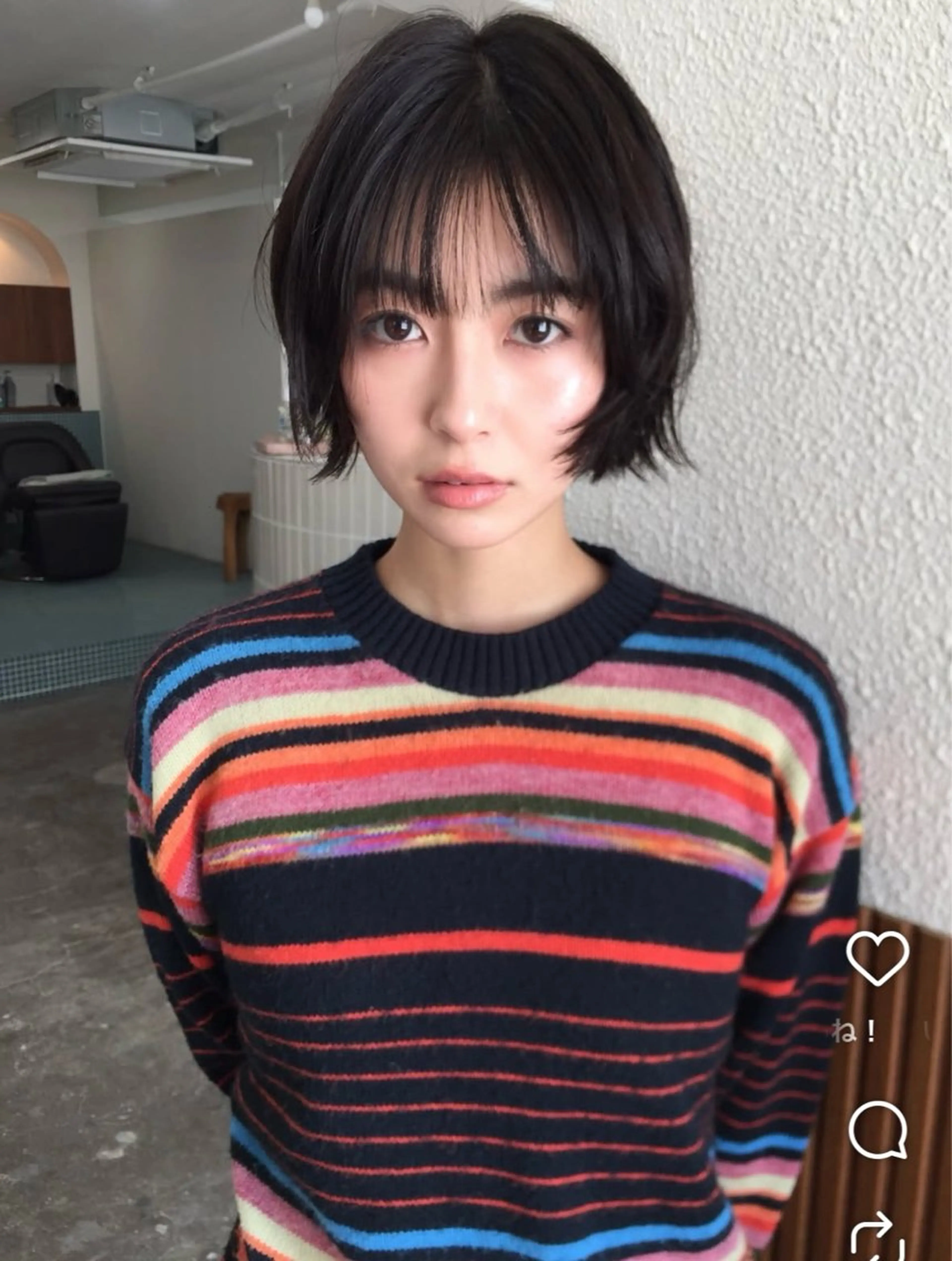 ショート ボブ カットモデル ヨネダのヘアスタイル
