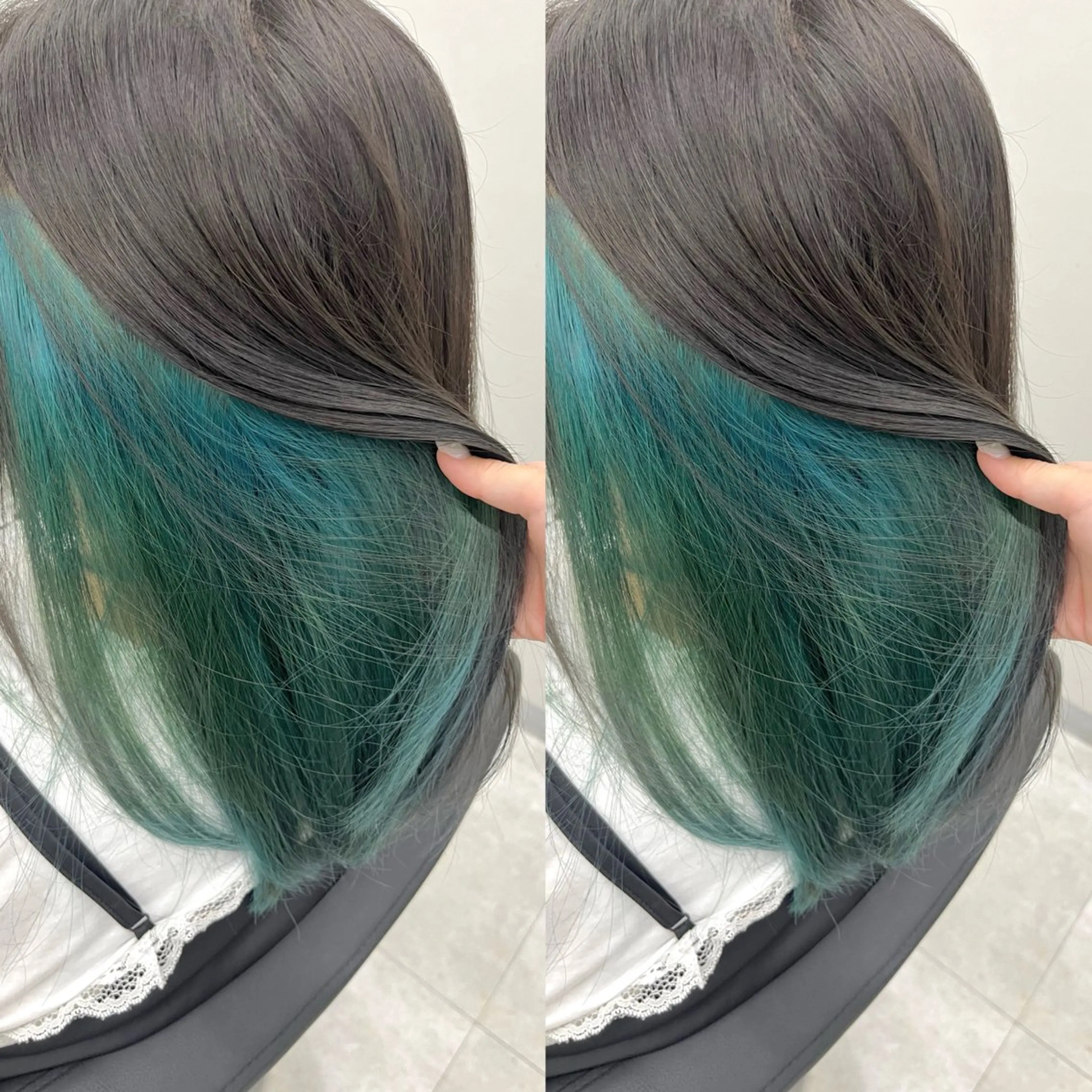 セミロング 透明感カラー🪿🤍 顔まわりカットのヘアスタイル