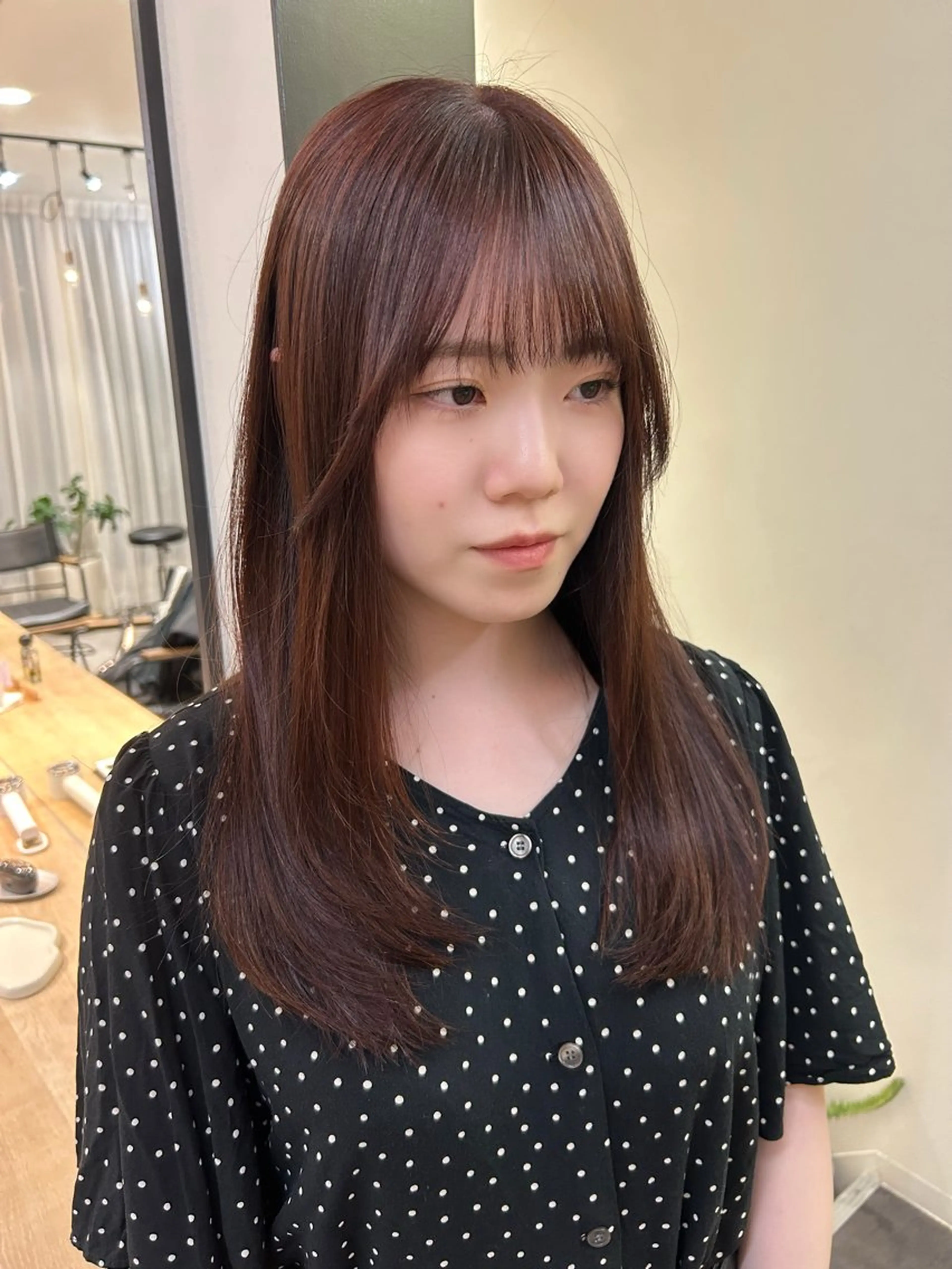 ロング カラー ベージュカラー ピンクカラー ピンクベージュ カット ヘアカラー トリートメント hub hair レイヤー/透明感のヘアスタイル