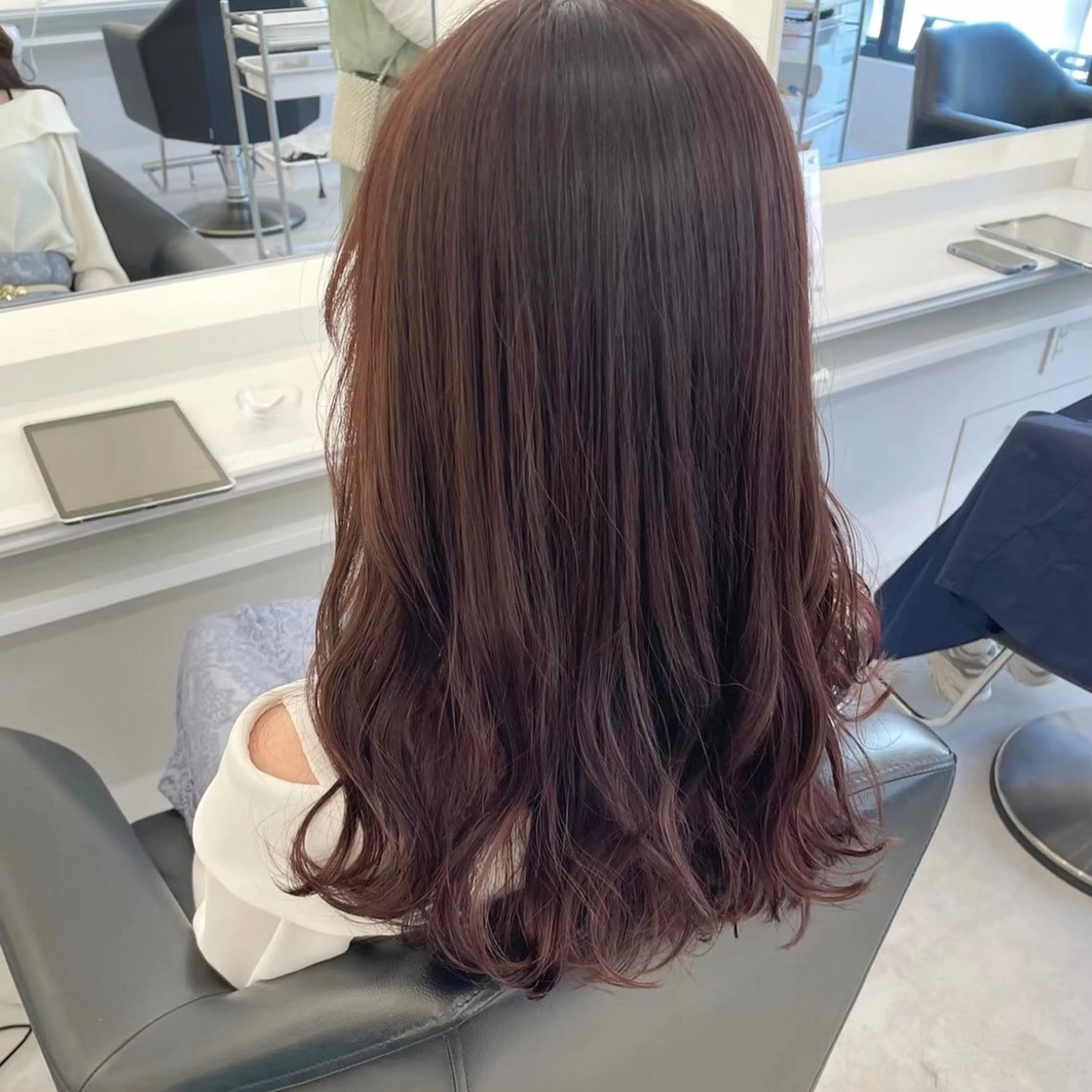 ロング カラー ラベンダーカラー ピンクカラー ピンクラベンダー ParveMix￤ 出石 菜々🥂のヘアスタイル