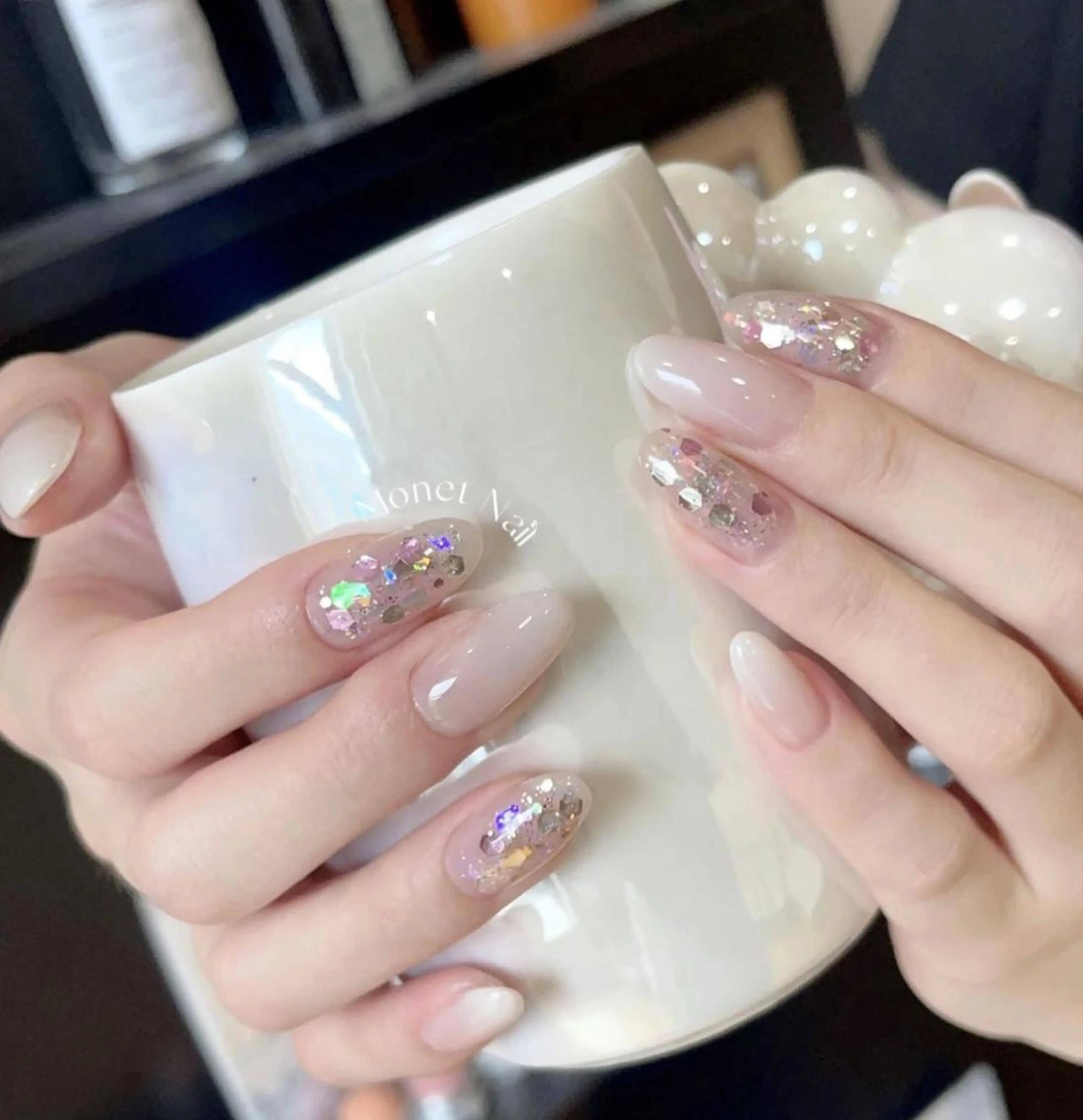 ネイル 長さ出し ネイルチップ Queens みなみのネイルデザイン