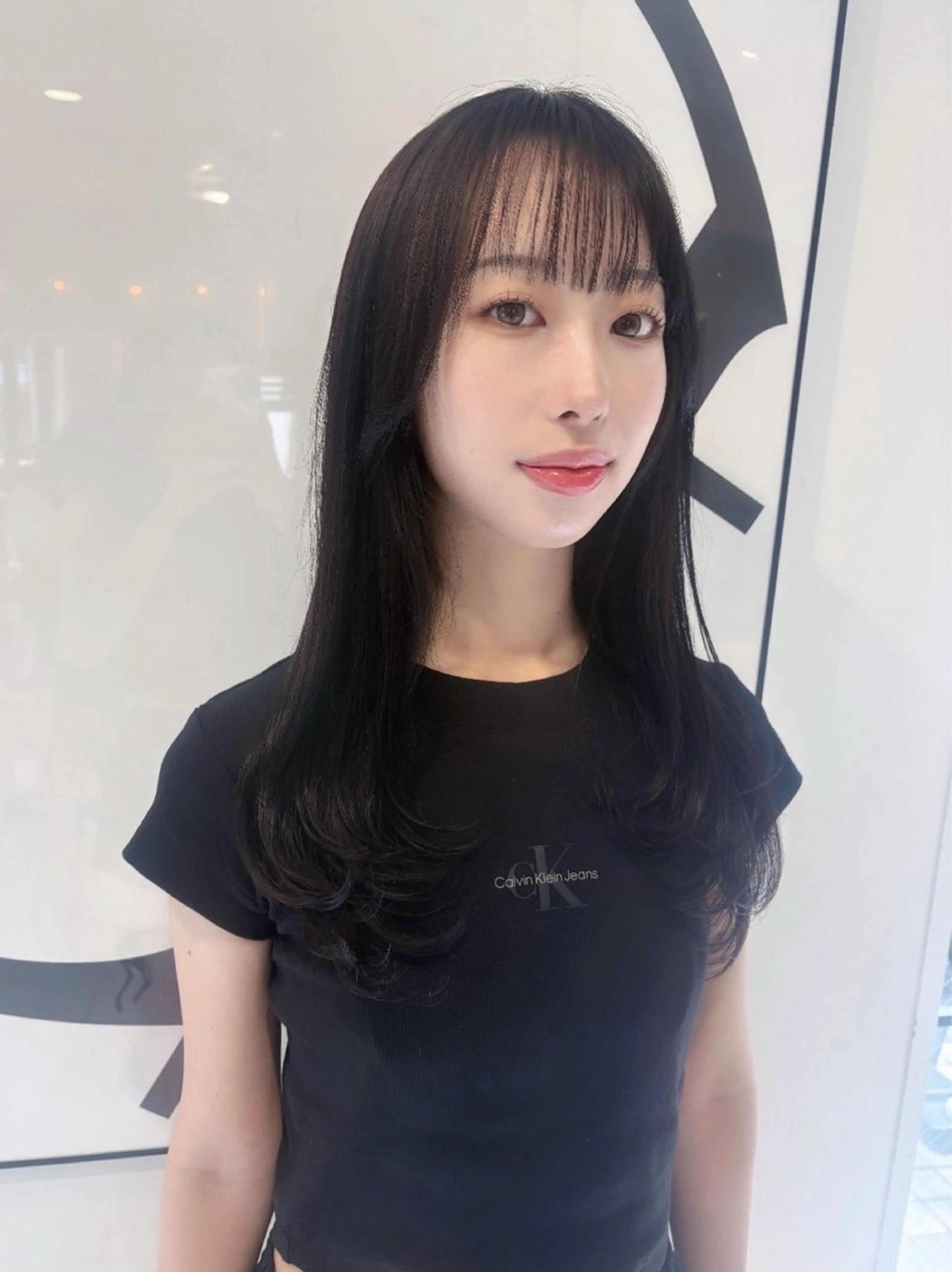 ロング カラー カット ヘアカラー ワンホン/韓国ヘア 🤍amiのヘアスタイル