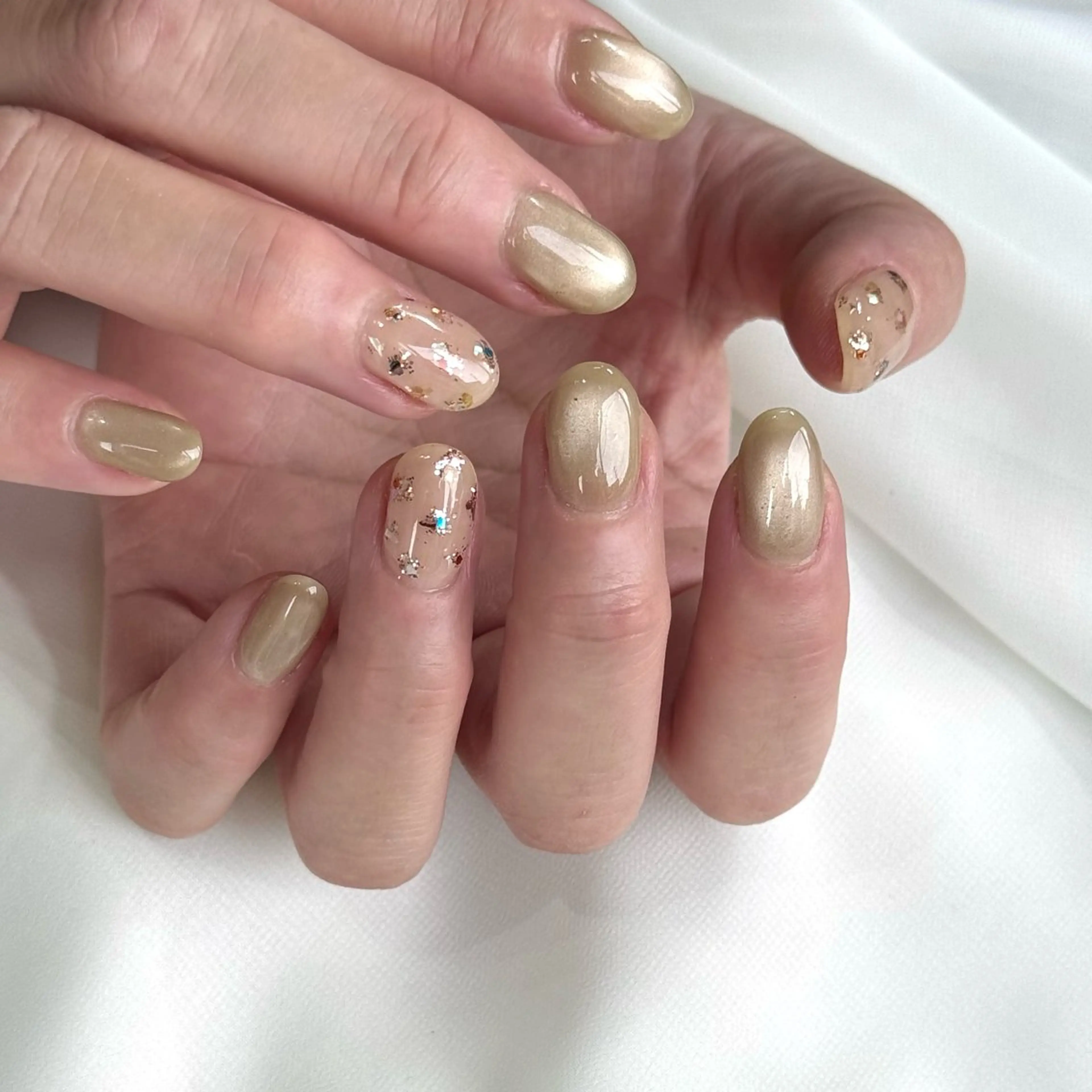 ネイル キラキラネイル オフィスネイル ハンドネイル HARUKA ネイリスト福岡/薬院のネイルデザイン