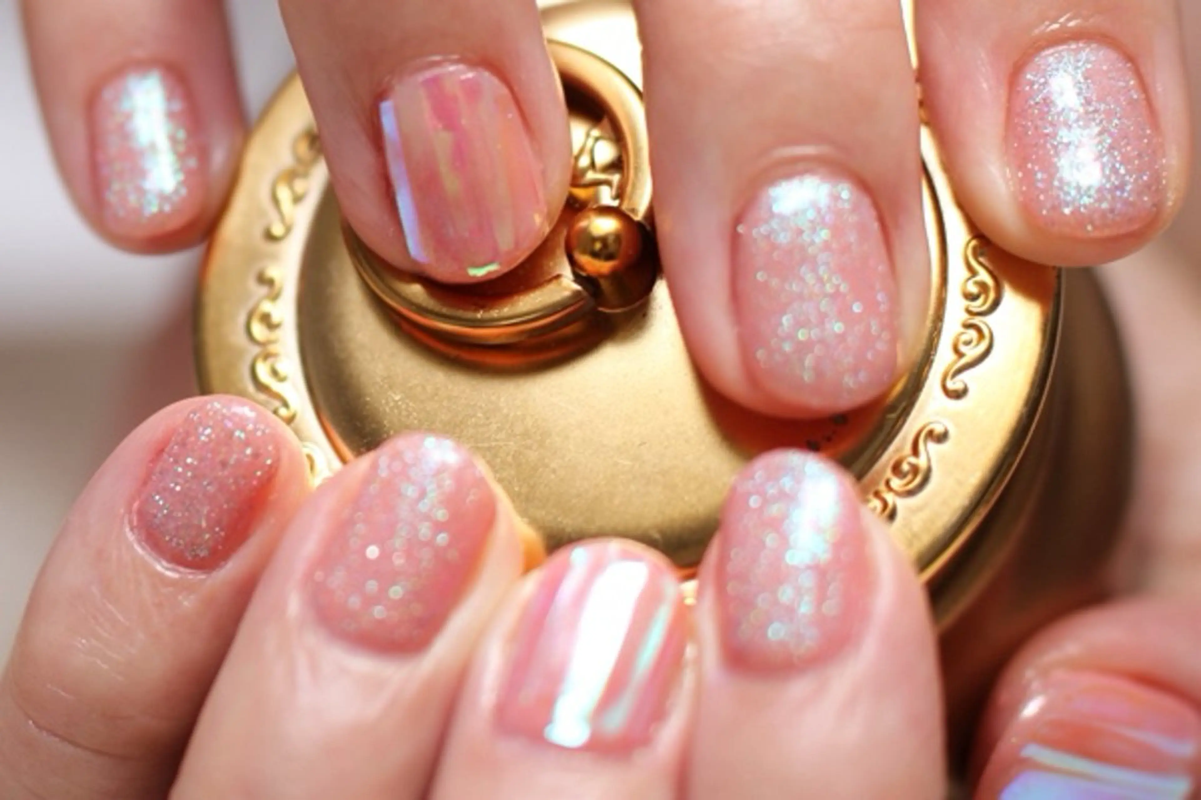 ネイル オーロラネイル フラッシュネイル しみ えんのネイルデザイン