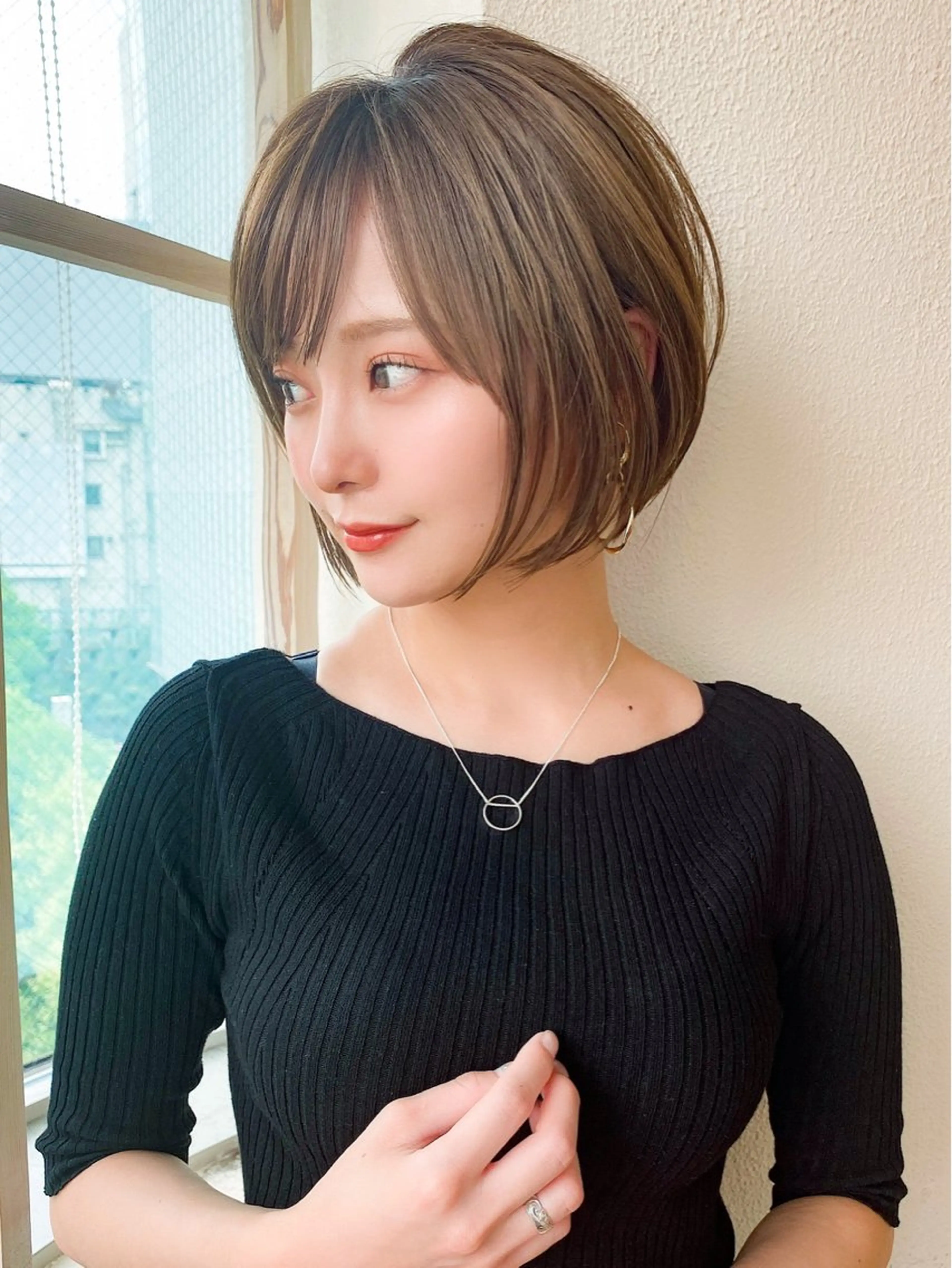 ショート 前下がりボブ ショートボブ ボブ シースルーバング ショートヘア 井上晃輔/ショート /ボブ/ミディアムのヘアスタイル