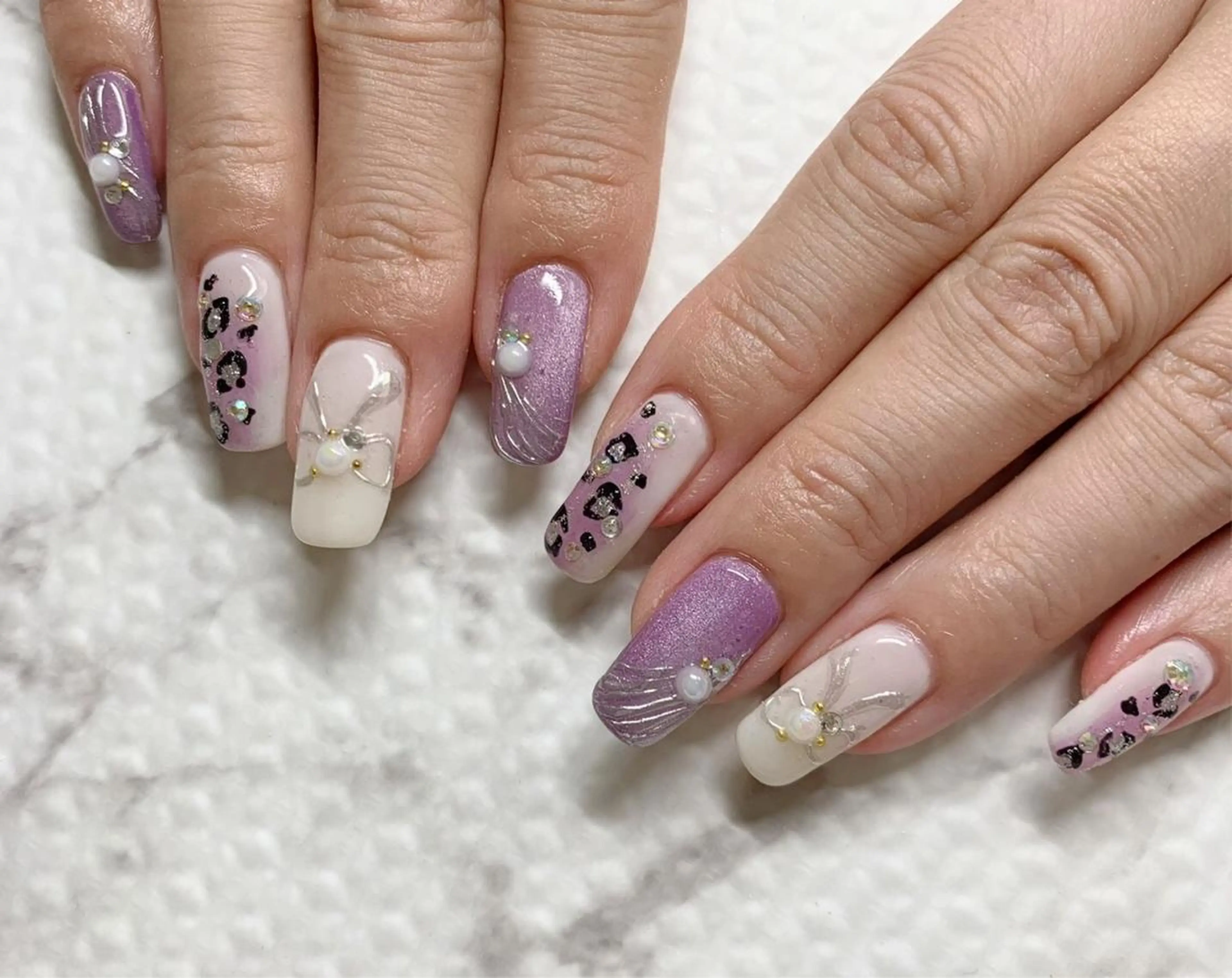 ネイル アニマル柄 フットネイル グリーン 持ち込み オフィスネイル Lily Roseスタッフ一同のマツエク・マツパデザイン