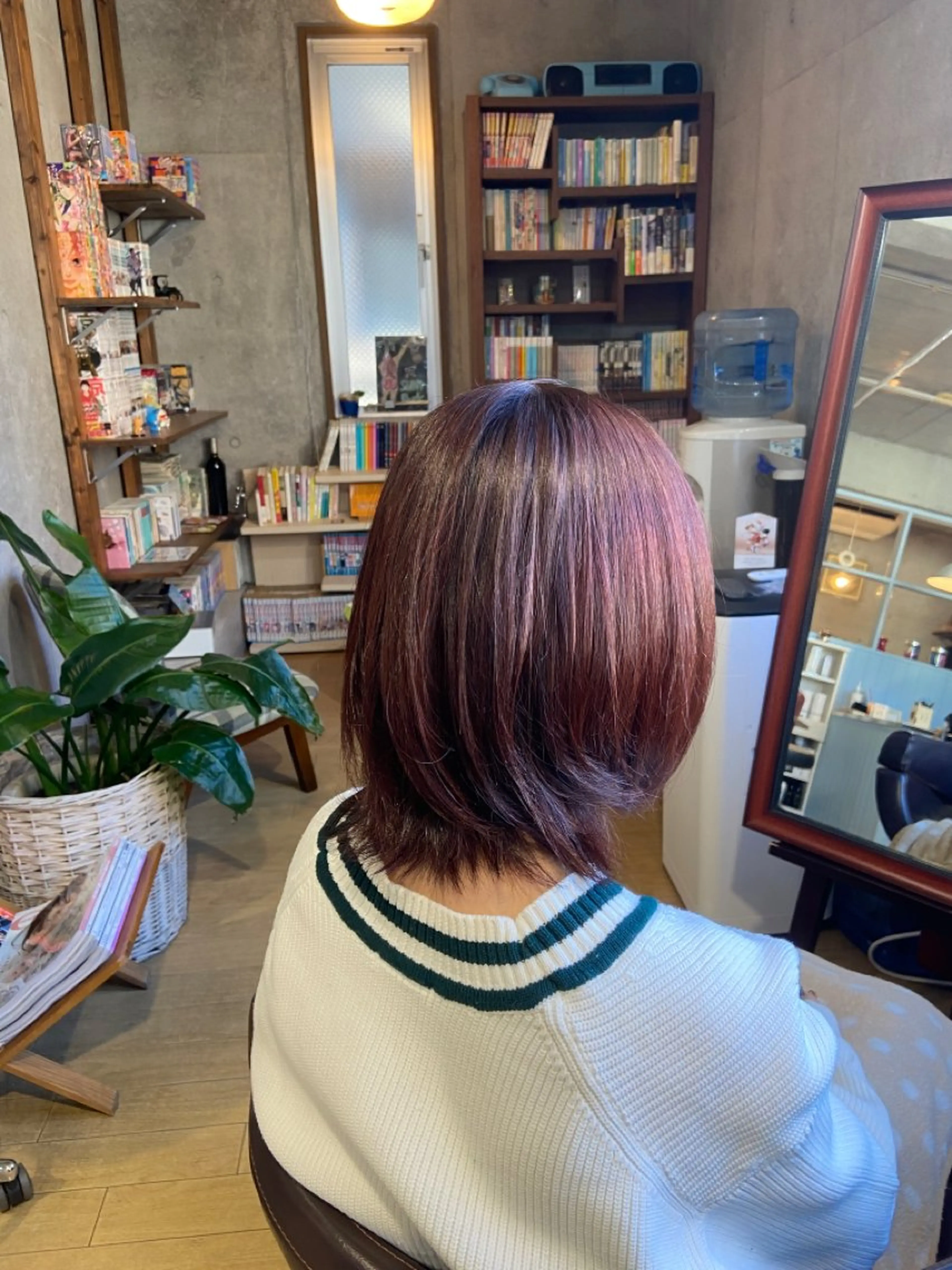 カラー カシス ピンクカラー ヘアカラー 西内 亮太のヘアスタイル
