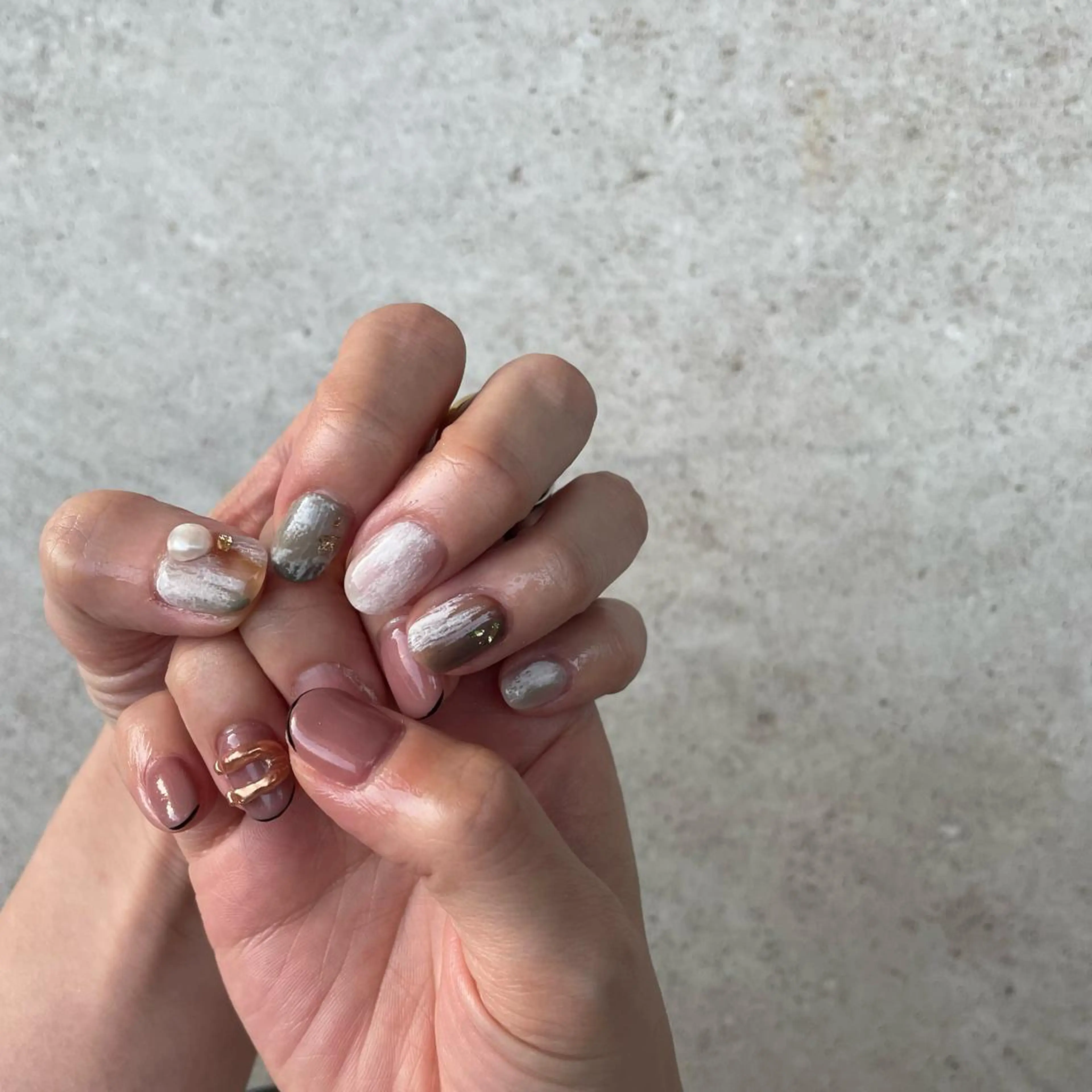 ネイル ハンドネイル Sea  nail by emaのネイルデザイン