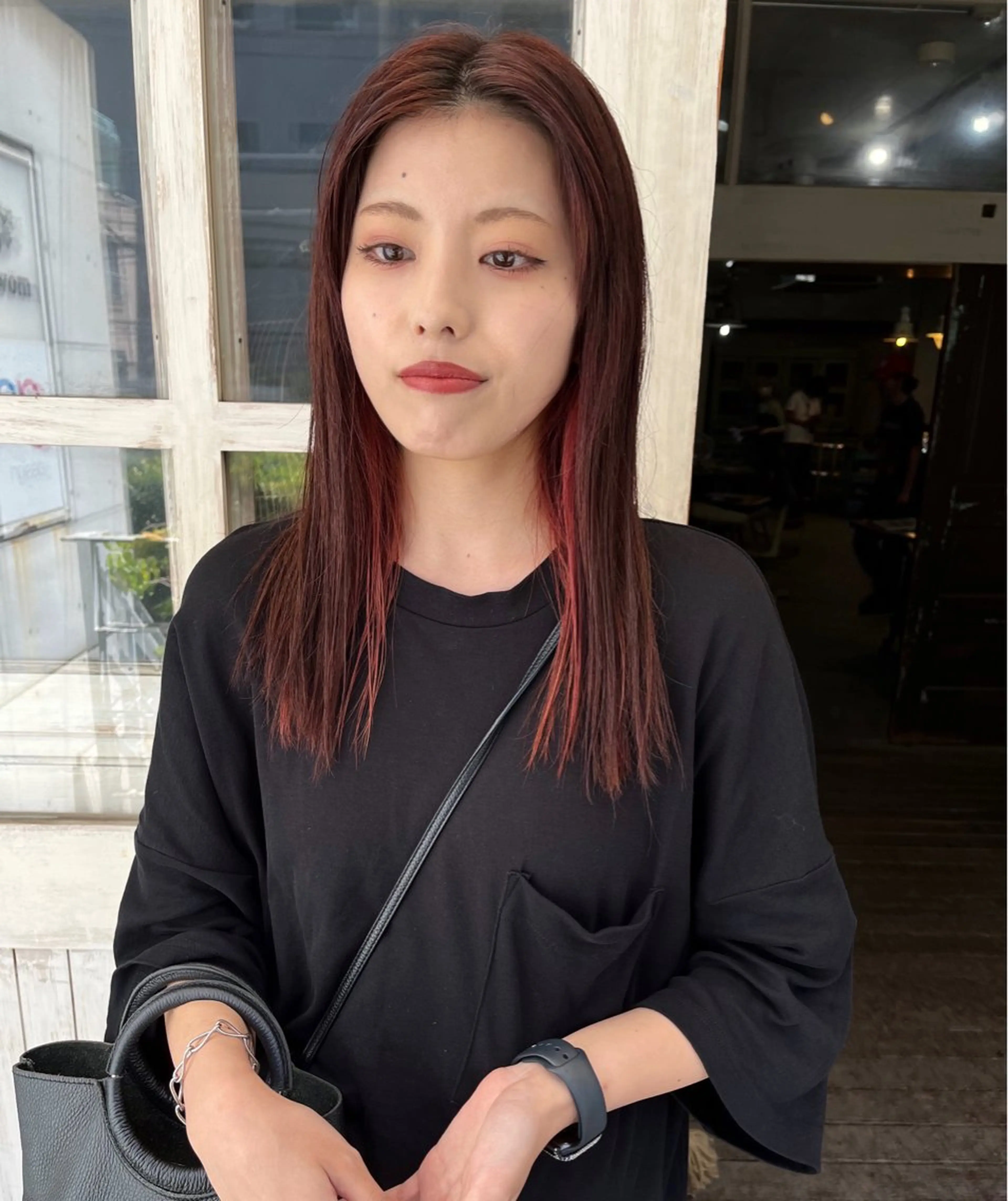 セミロング カラー パーマ ヘアアレンジ キッズ デザインパーマ メンズカット 郁美のヘアスタイル