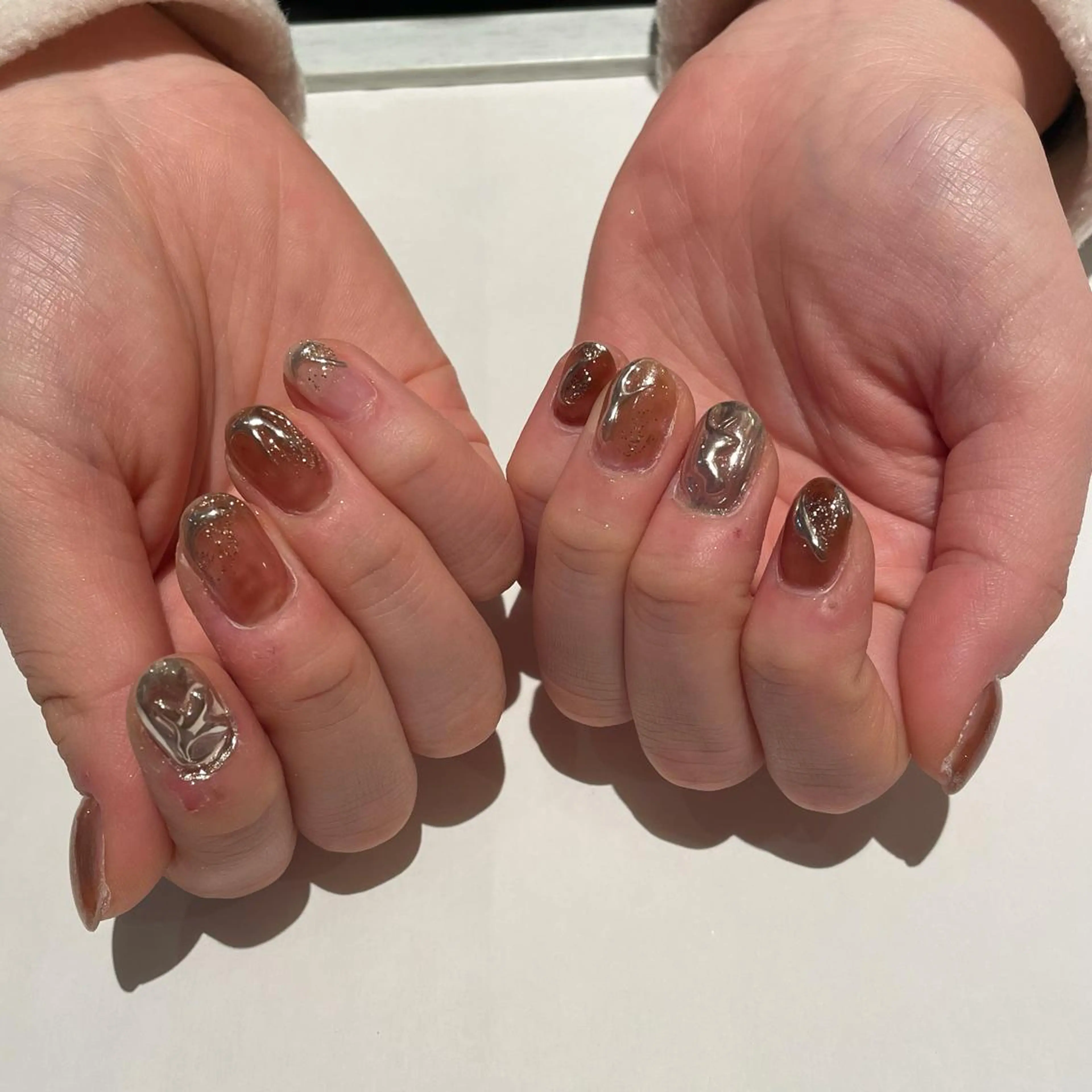 ネイル ハンドネイル 大阪福島韓国束感まつ げ Sayaka🤍のマツエク・マツパデザイン