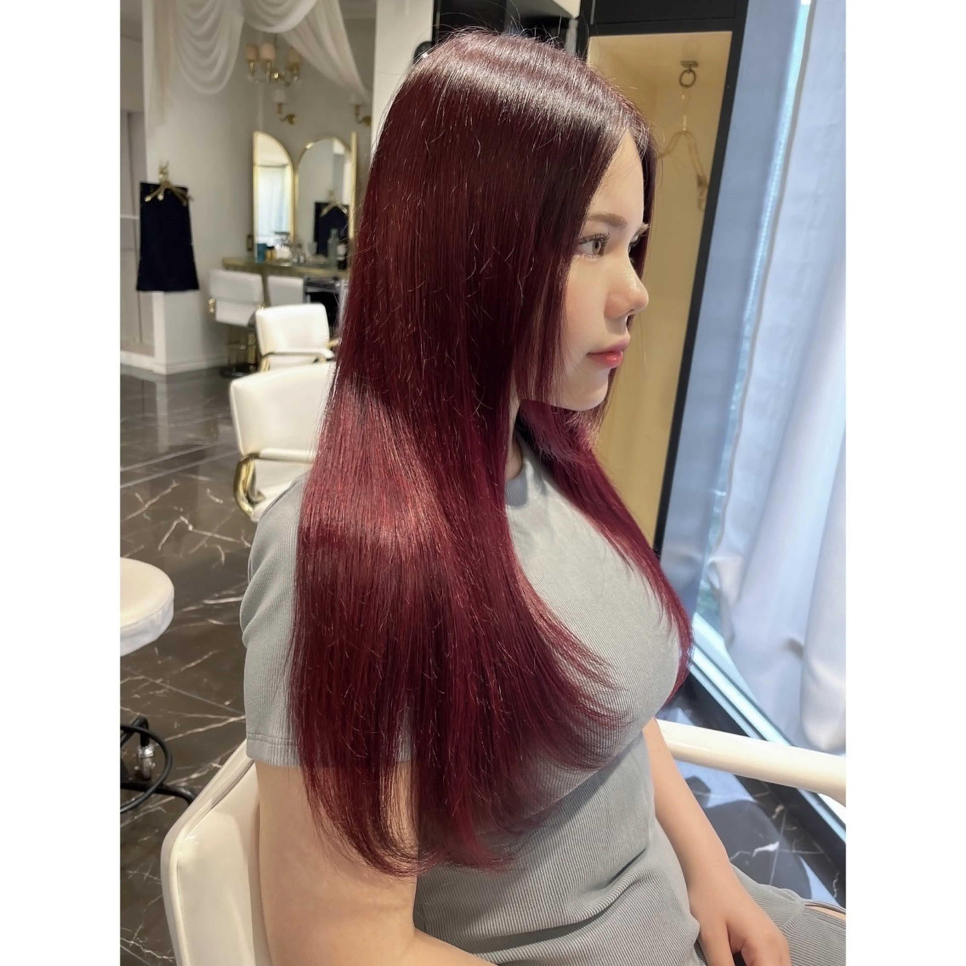 ロング カラー ブリーチ miyu /トレンド カラー×艶髪のヘアスタイル