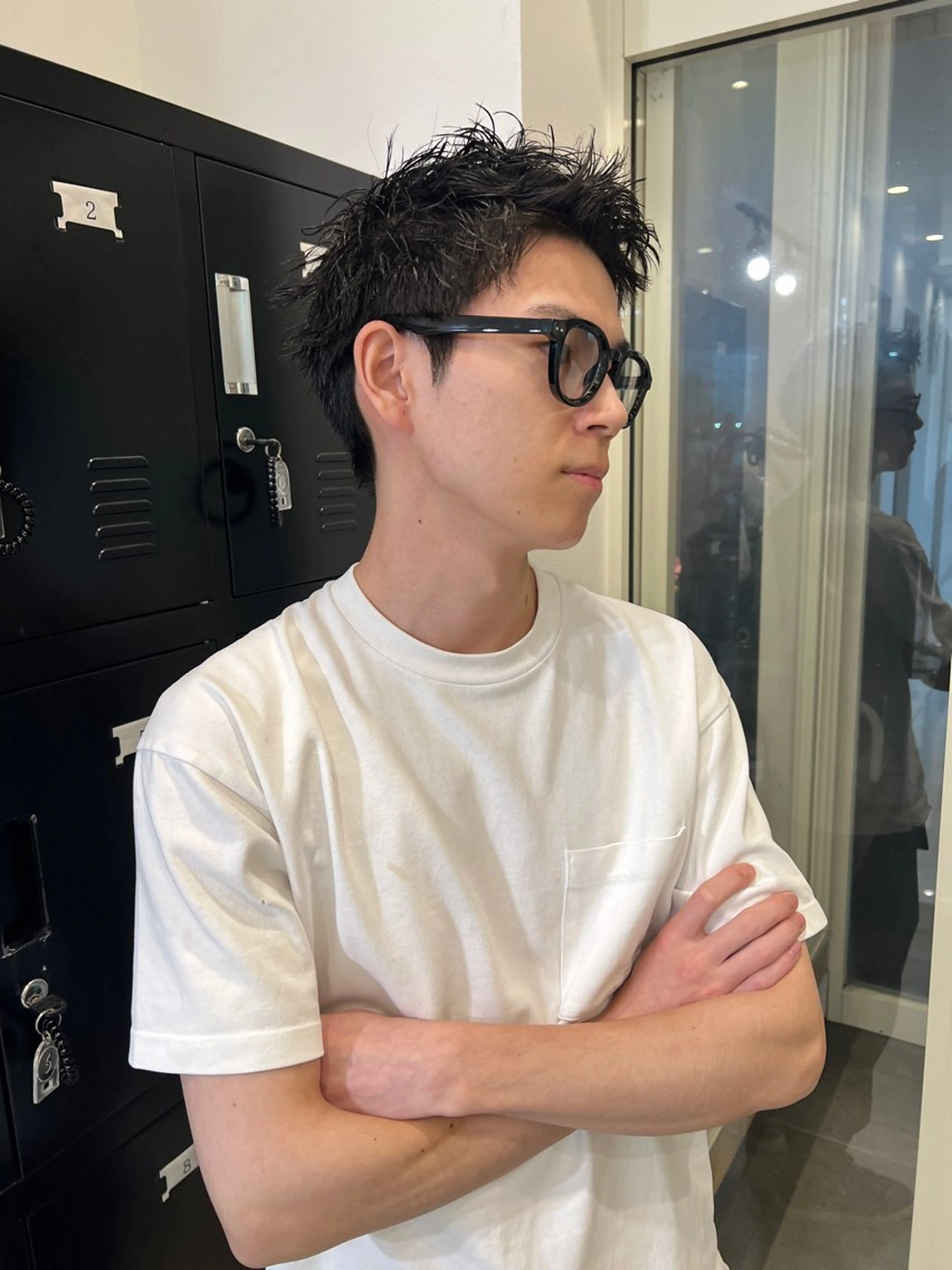ショート パーマ メンズ 石川 蓮汰朗のヘアスタイル
