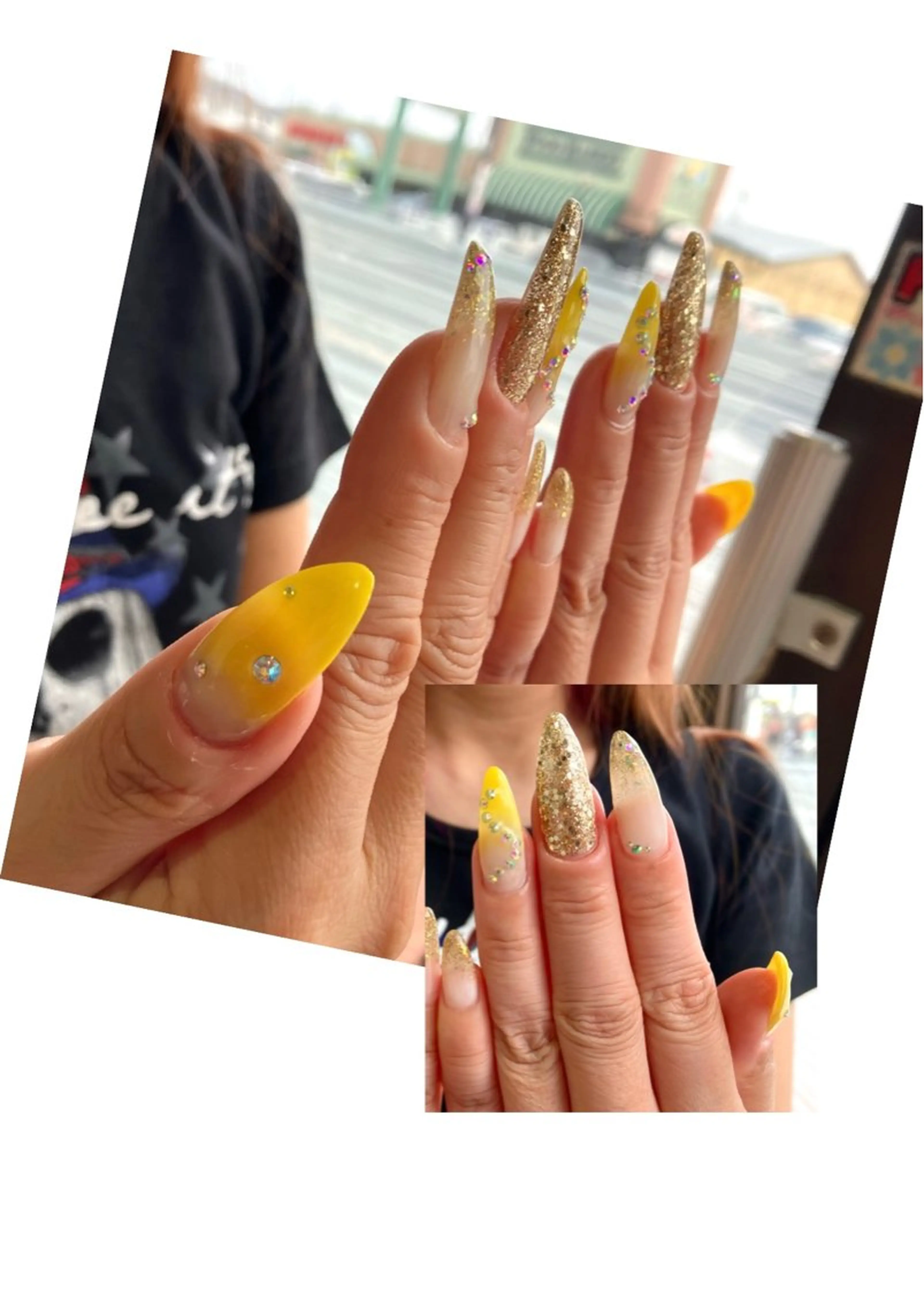 ネイル 黄色 ハンドネイル nailsister まゆのネイルデザイン