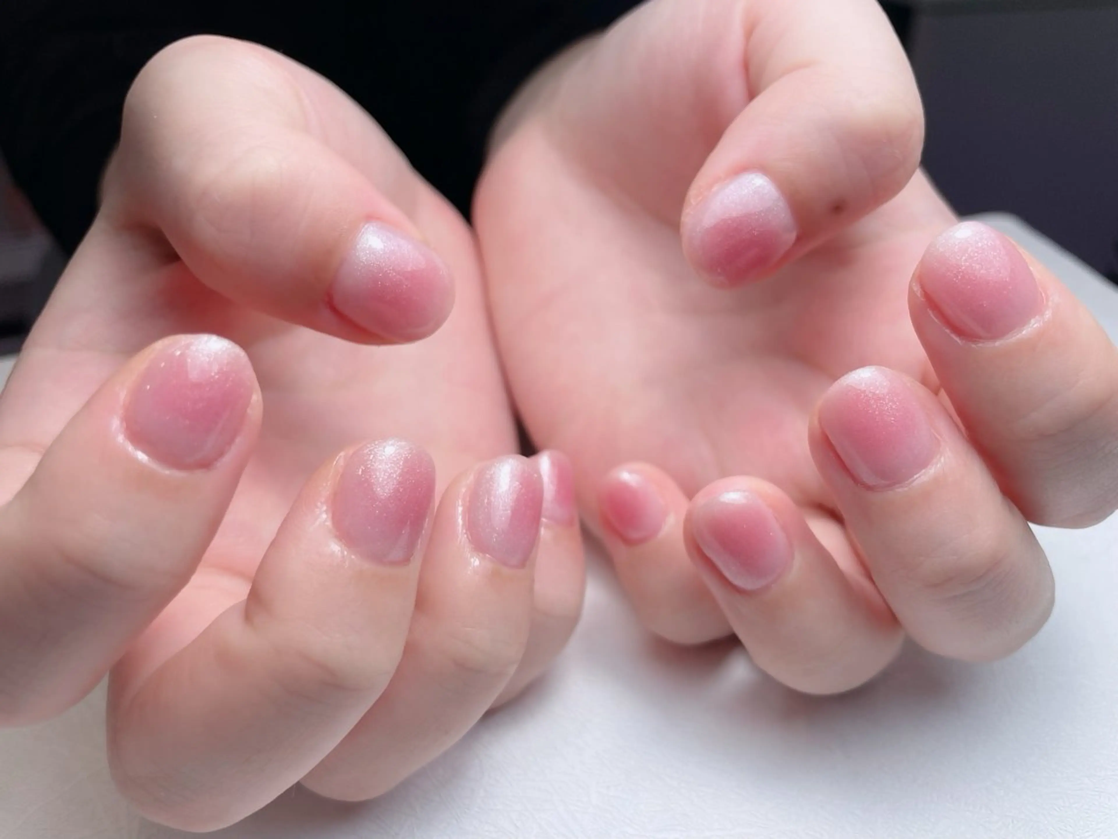 ネイル オーロラネイル 長さ出し フットネイル フレンチネイル 韓国ネイル 中野駅から2分 MEO NAILのネイルデザイン