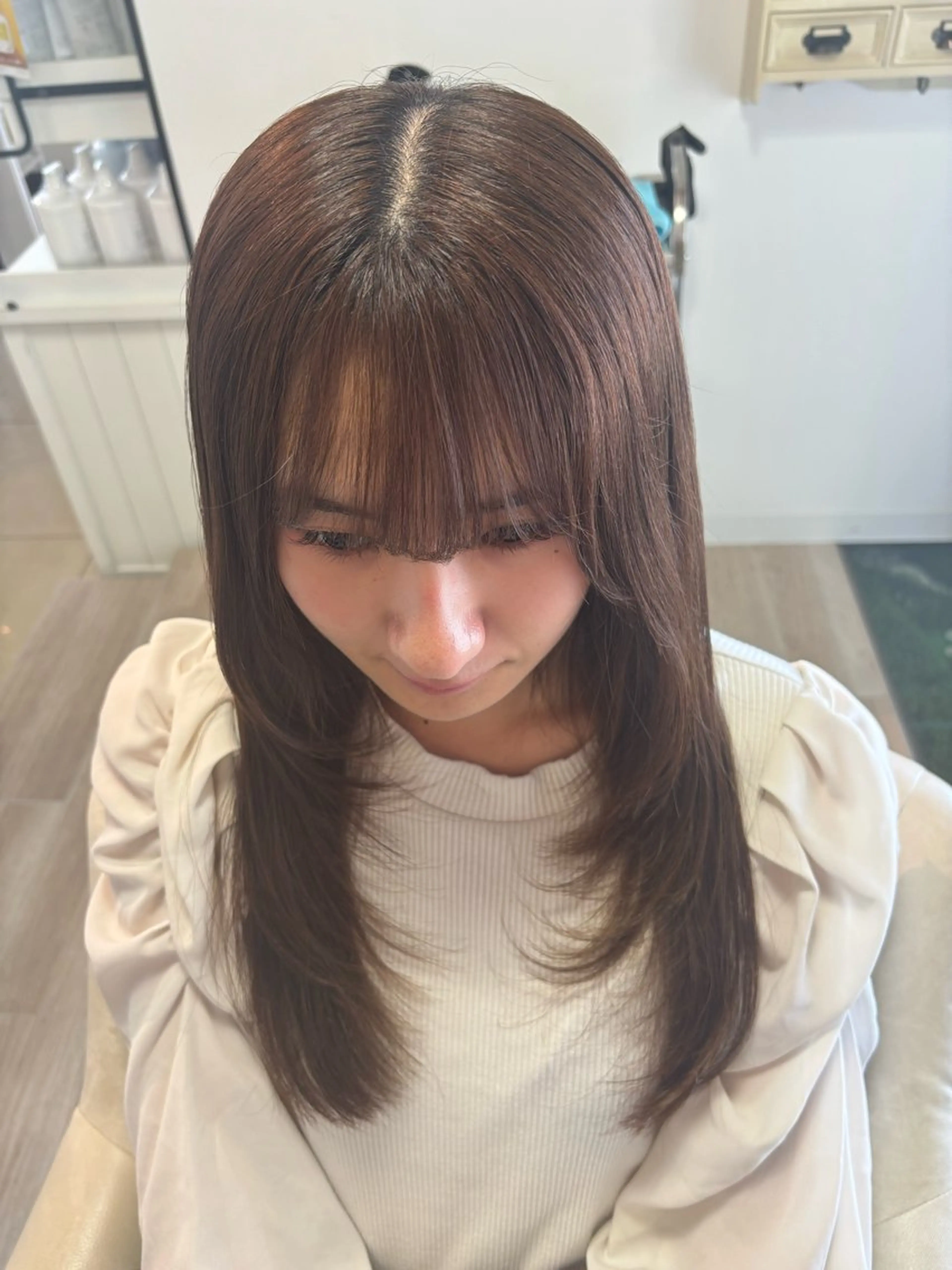 ロング 縮毛矯正 eMu透明感カラー 🪄◝✩🫧yukiのヘアスタイル