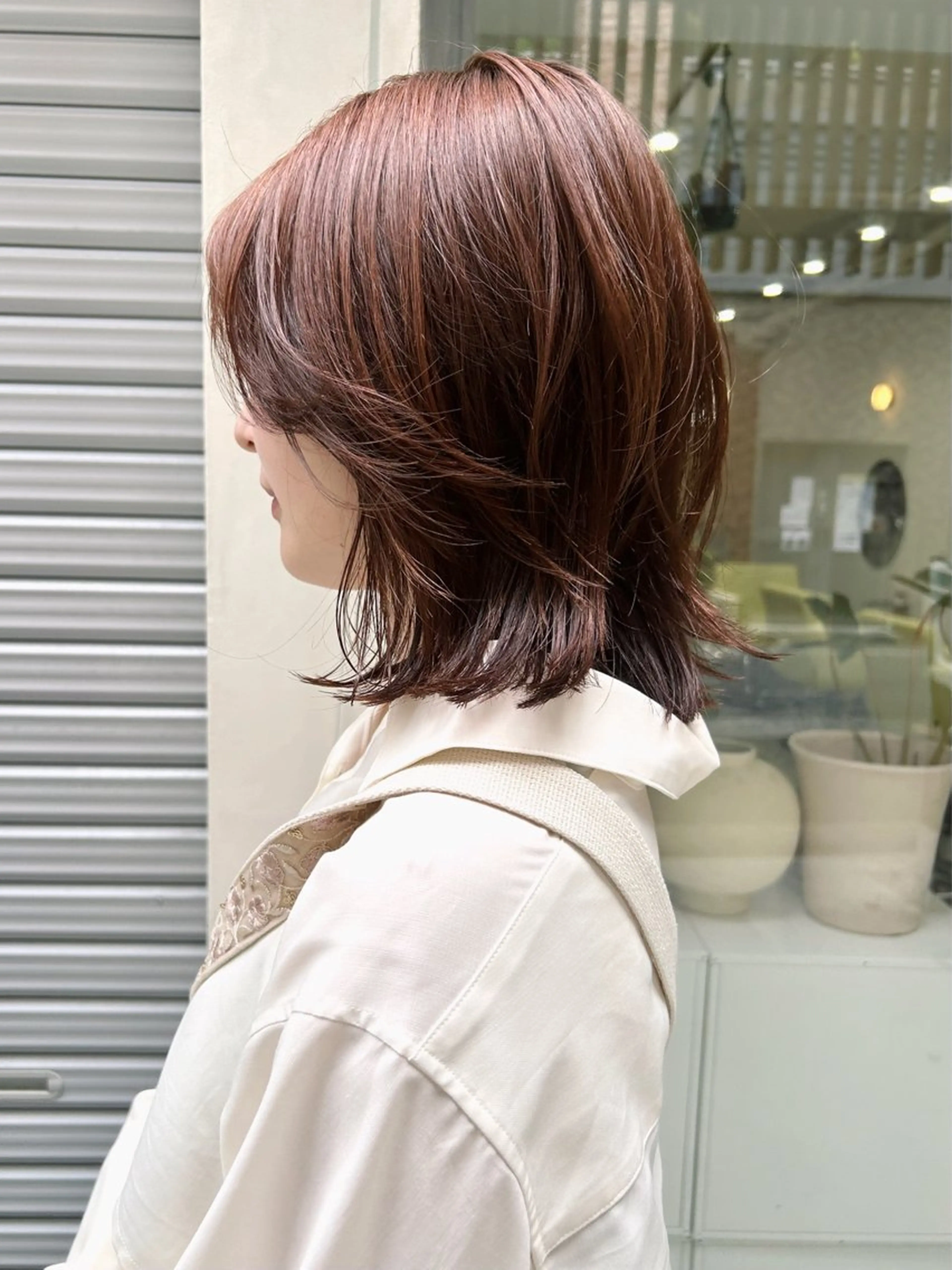 ミディアム 江坂/レイヤー/ボブ nacaのヘアスタイル