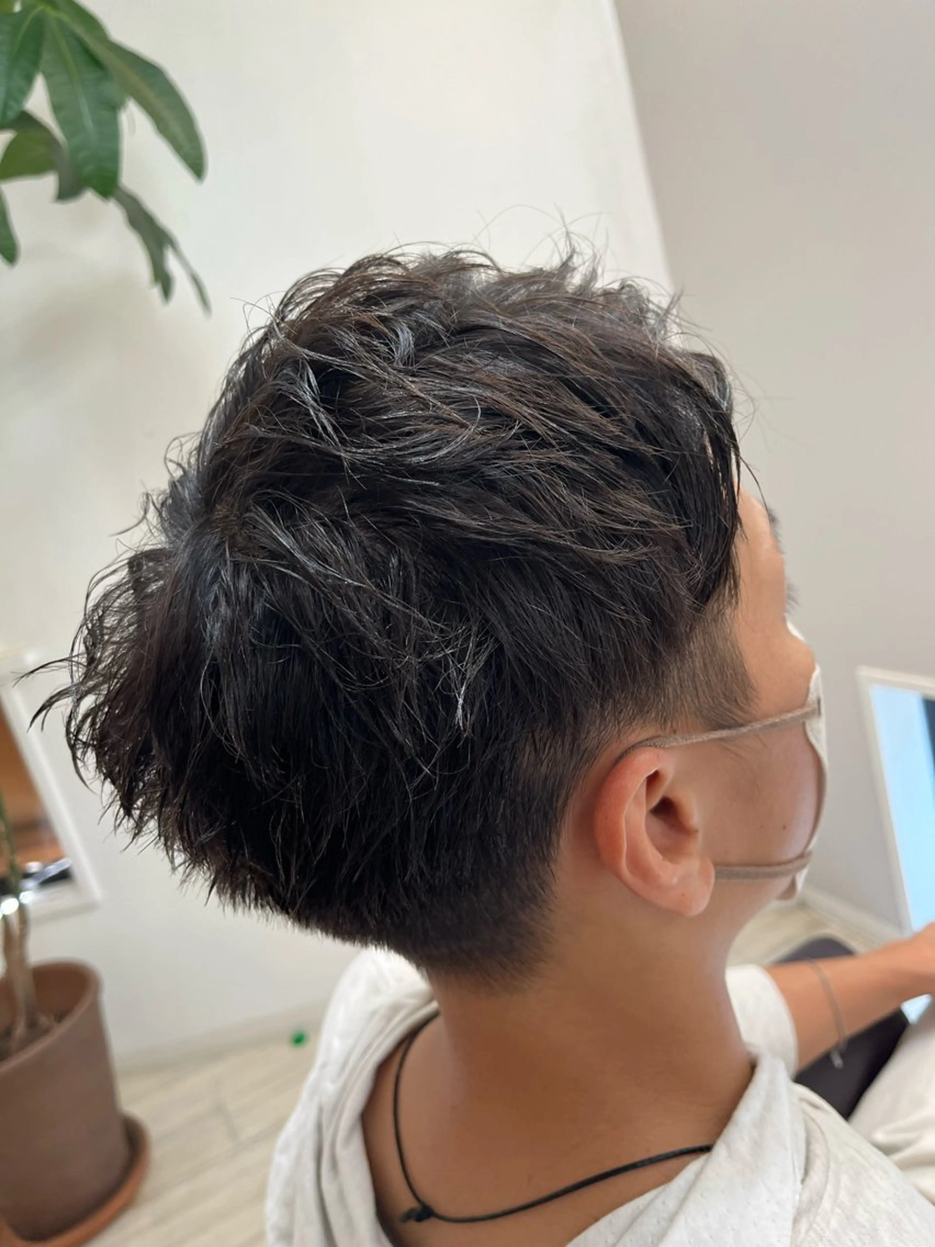 ショート パーマ メンズ 奥野 理香子のヘアスタイル