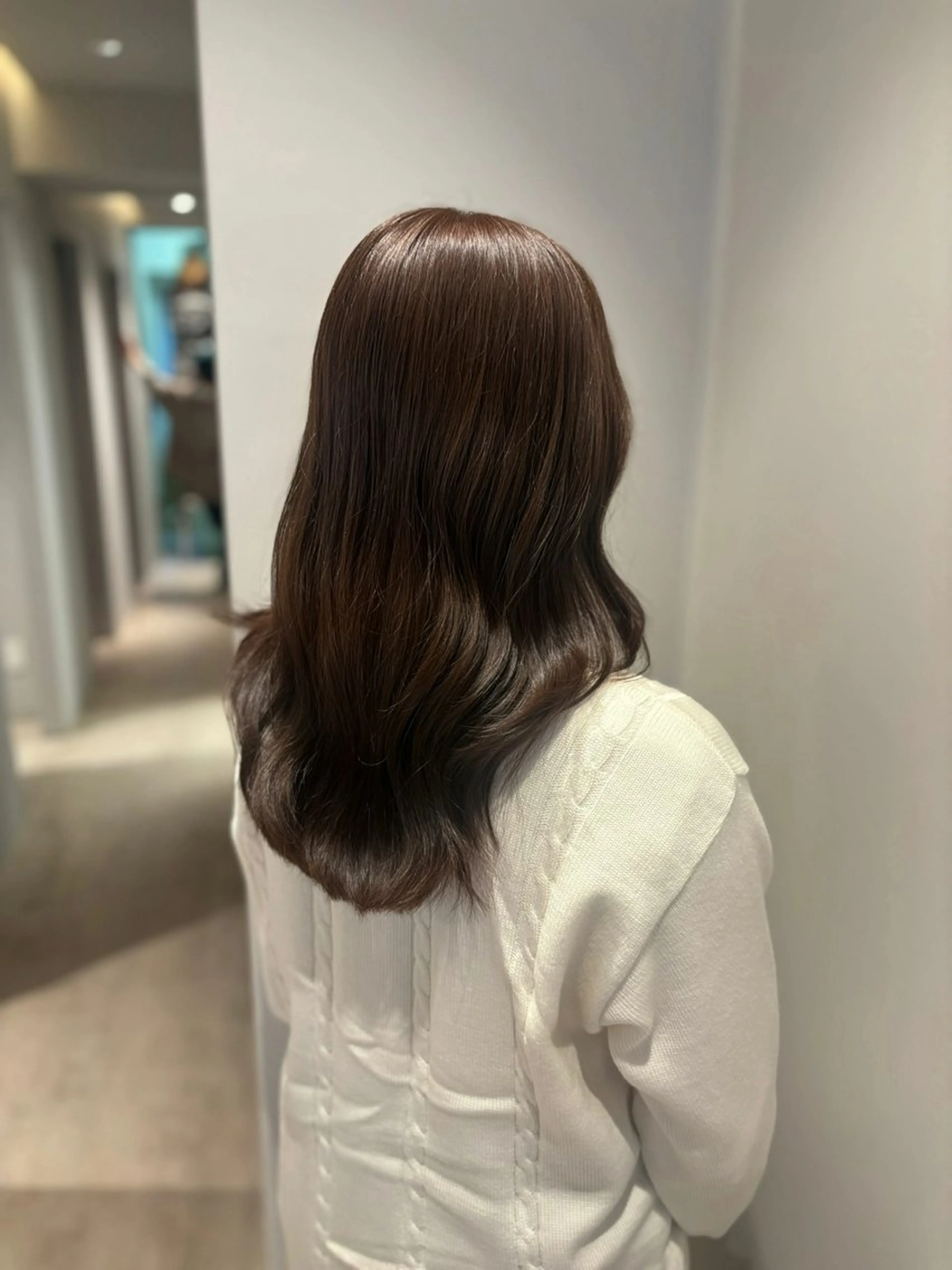 セミロング カラー カット ヘアカラー トリートメント 髪質改善カラー ブラウン🤎YUMEのヘアスタイル