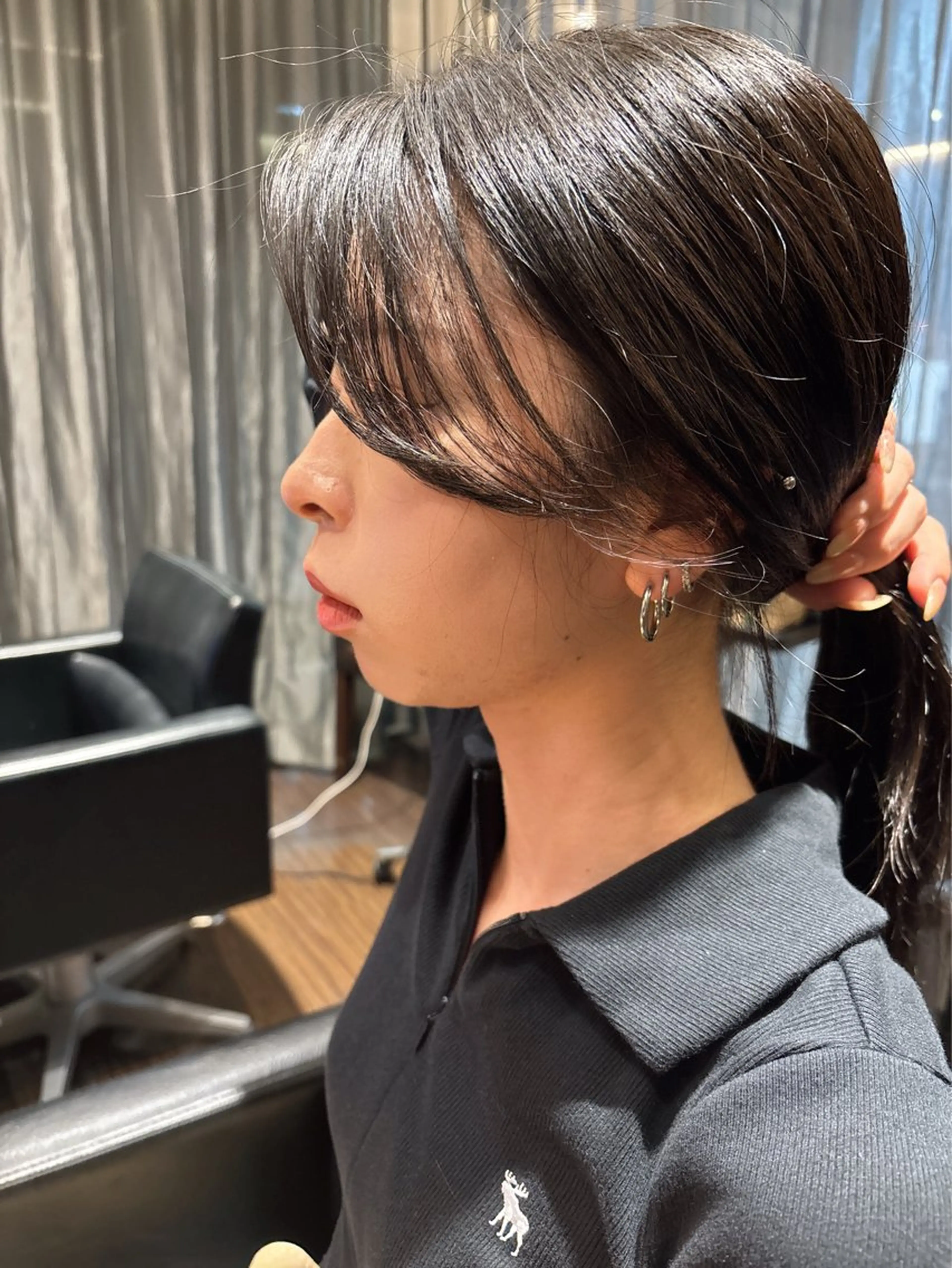 ショート 顔周りカット カット 人気サロン縮毛矯正 ボブカットカラーのヘアスタイル