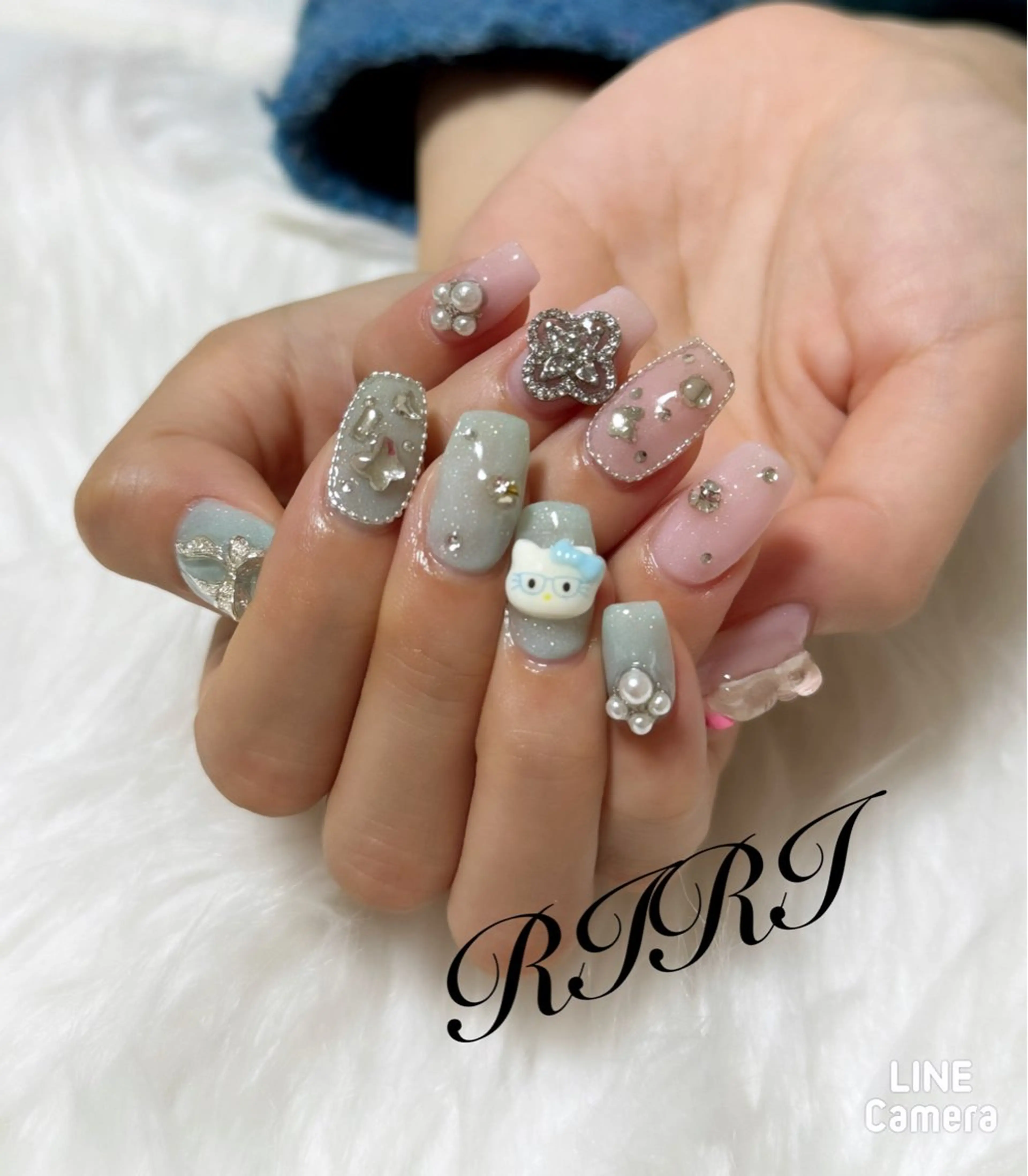 ネイル ジェルネイル 韓国ネイル ロングネイル スカルプネイル シンプルネイル ハンドネイル riri オーナーのネイルデザイン