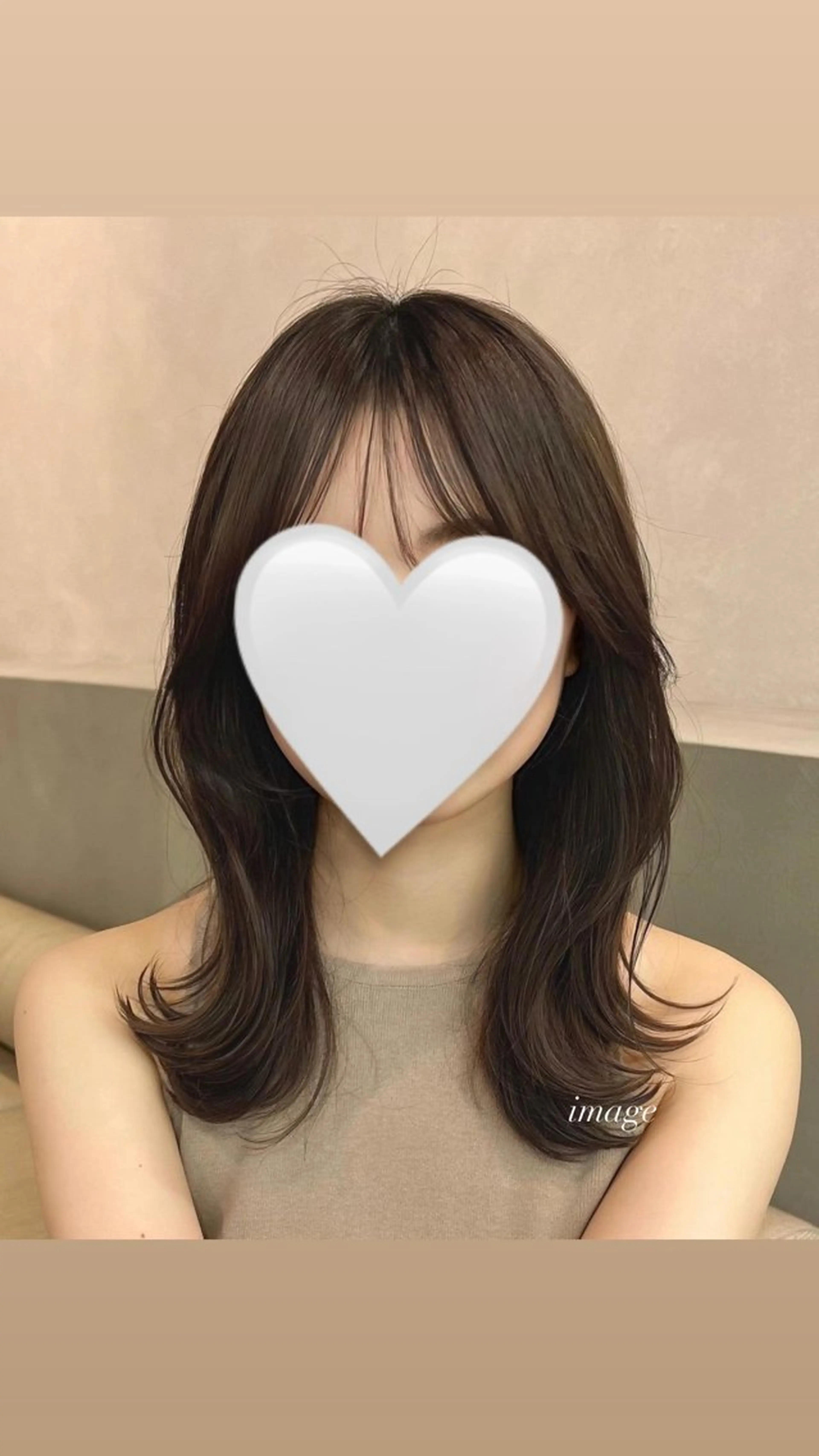 ミディアム くびれヘア レイヤーカット ワンホン韓国風レイヤ ー/表参道/みづきのヘアスタイル