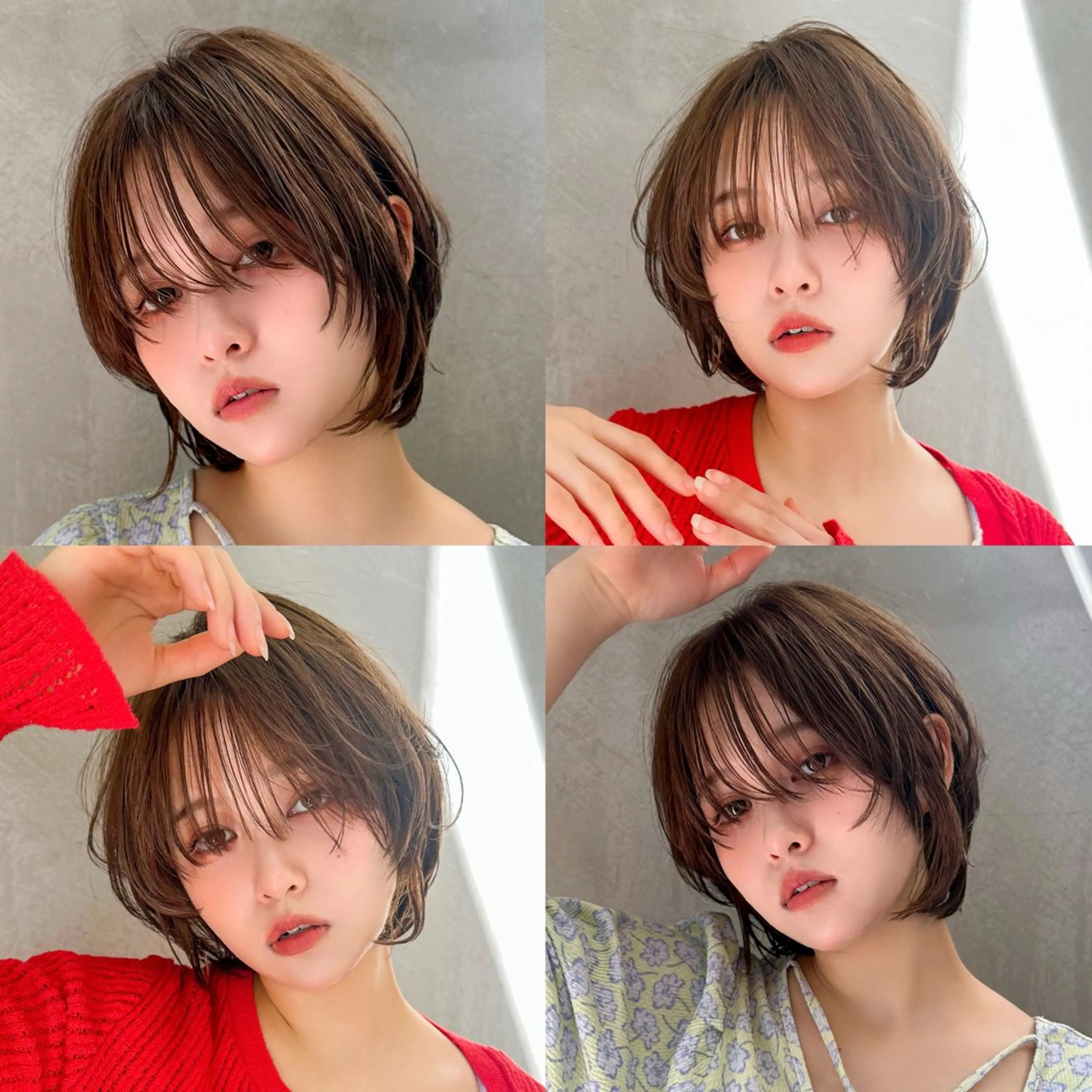 ショート カラー 小顔カット カット ヘアカラー トリートメント ヘッドスパ taiga レイヤー /髪質改善/矯正🌈のヘアスタイル