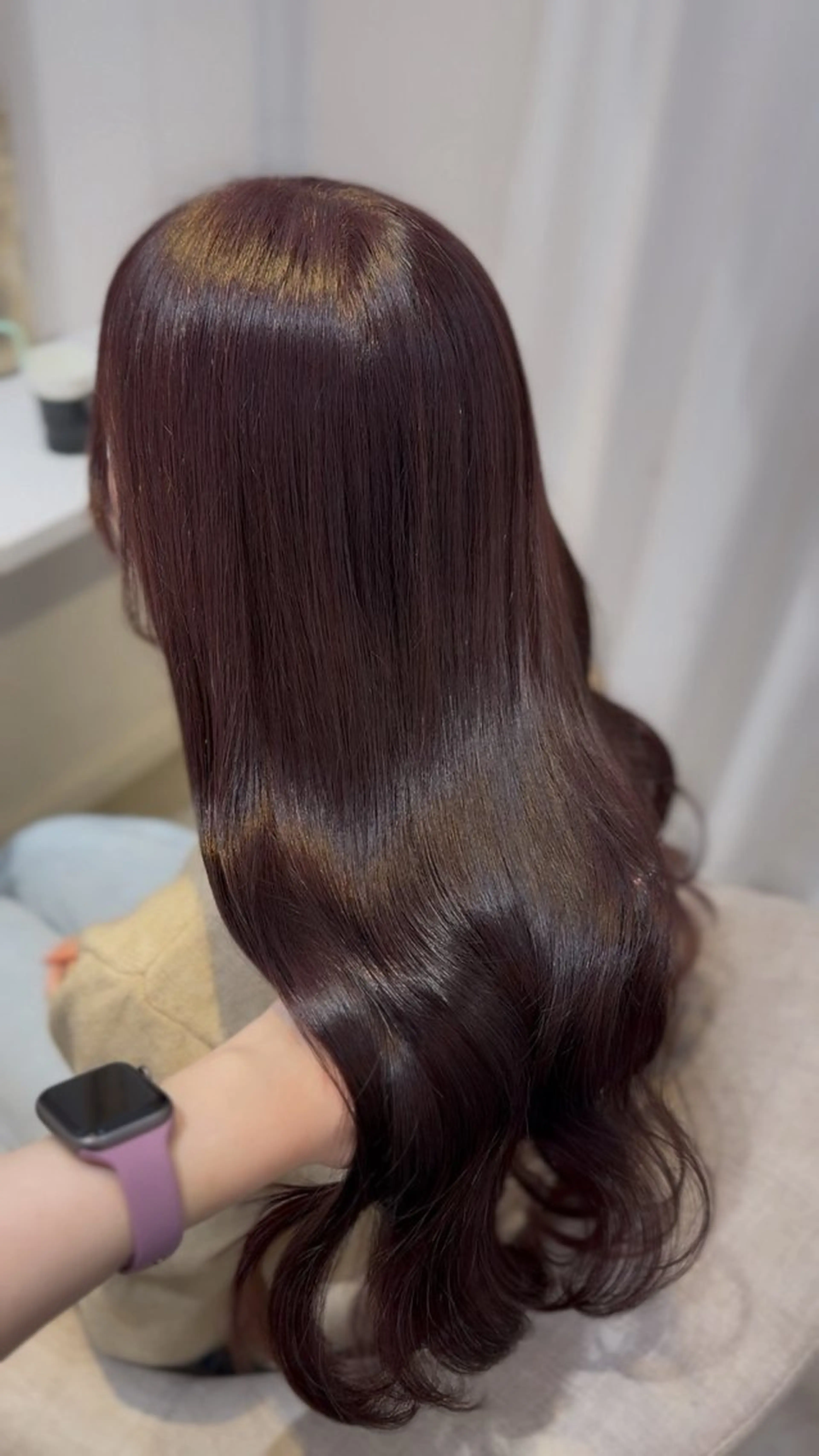 ロング 顔周りカット 縮毛矯正 カット ヘアカラー トリートメント 梅田/透明感カラー/ 顔周り/Noe🩰のヘアスタイル