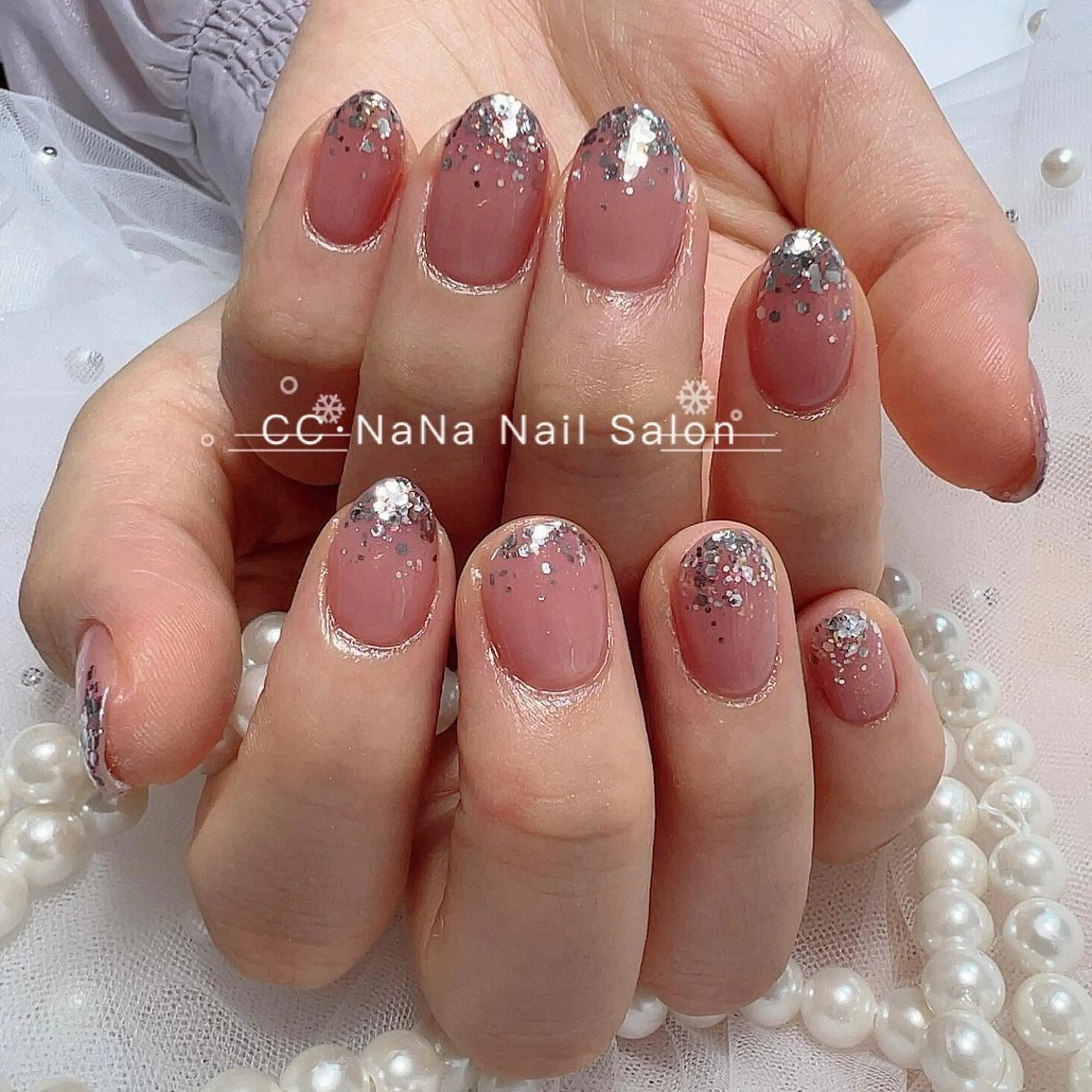 ネイル ハンドネイル 💎CC・NaNa 韓国風ネイル🌙Cのネイルデザイン