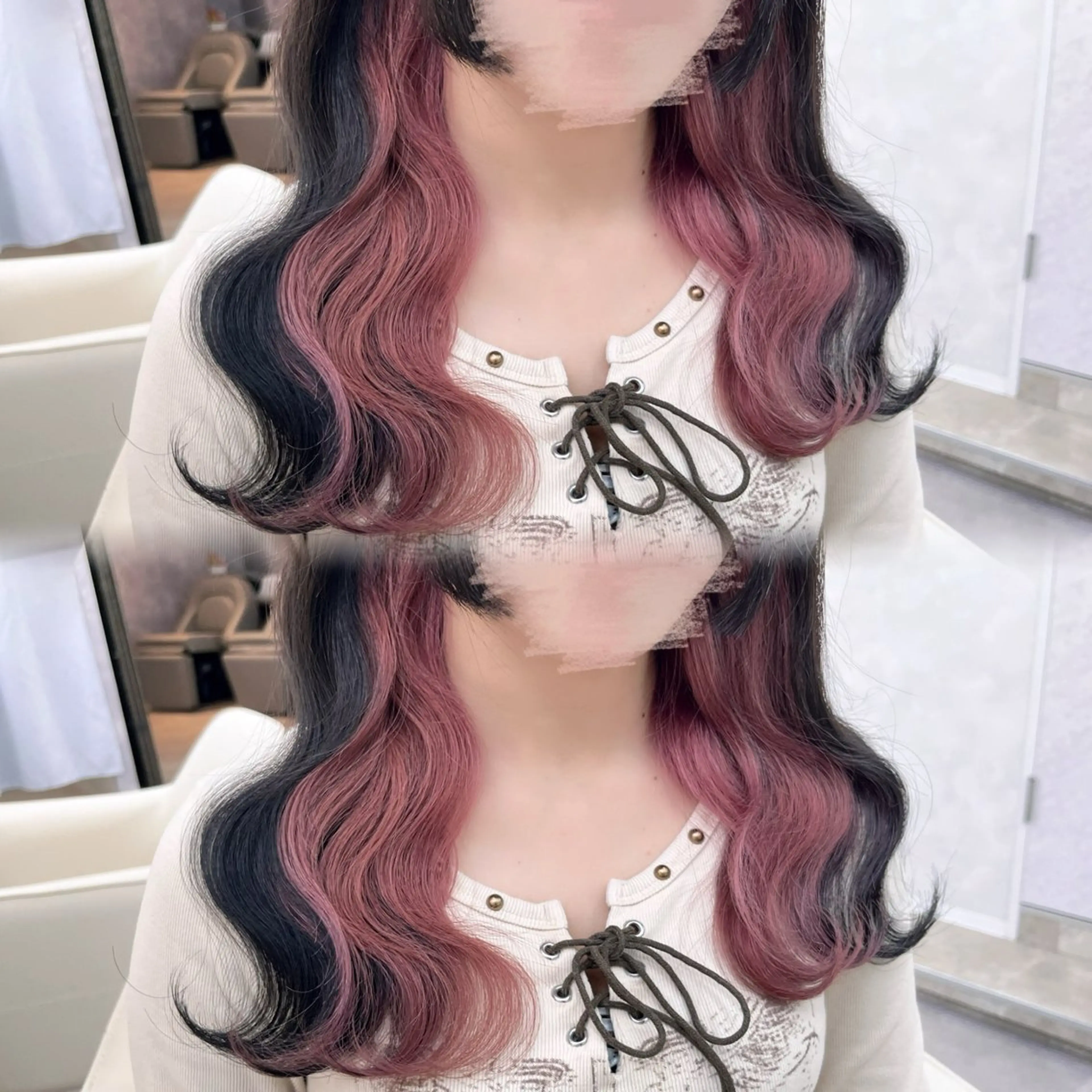 ミディアム カラー ヘアアレンジ エクステ 🫧Ess 🎀chihinaのヘアスタイル