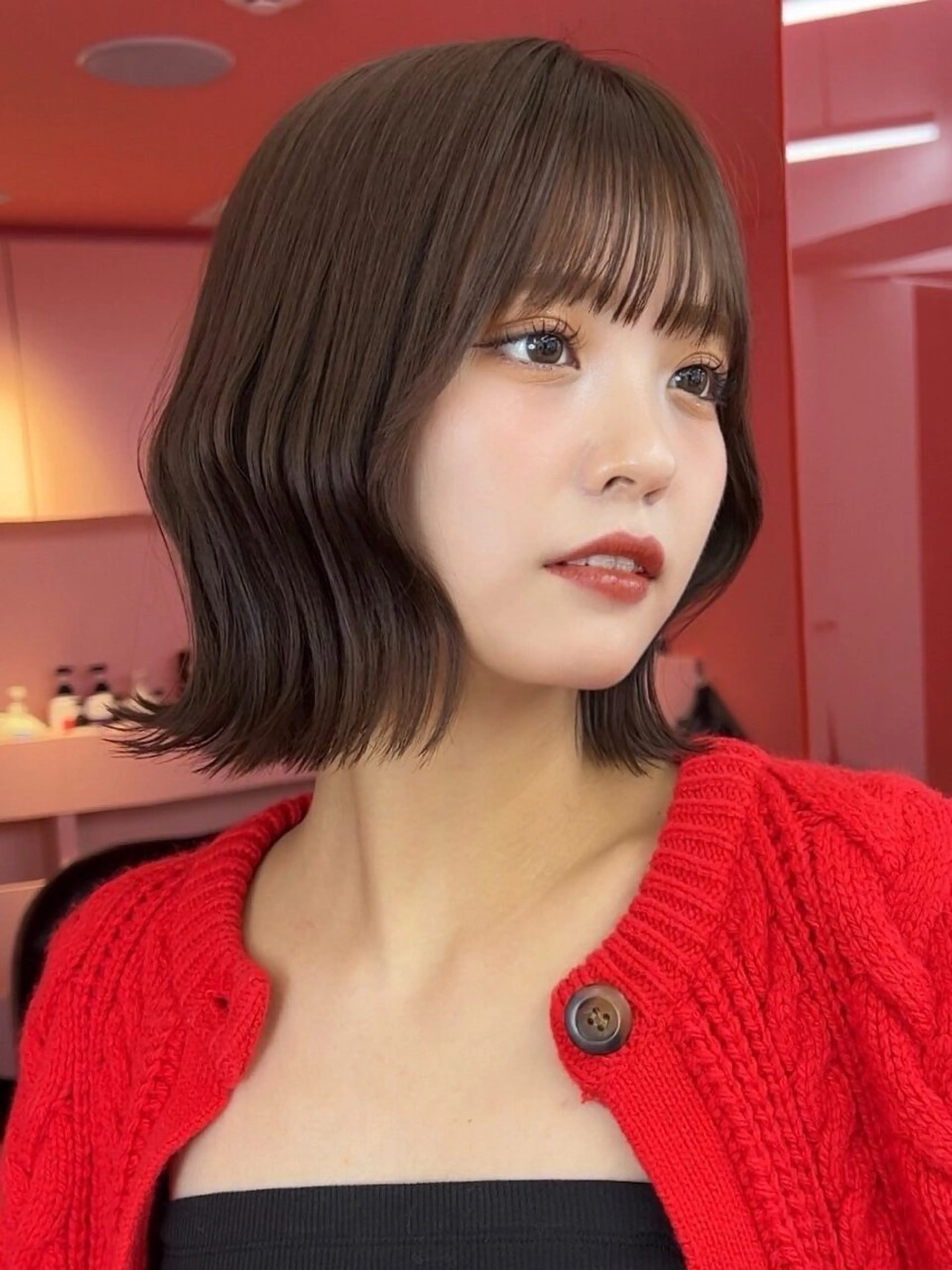 ミディアム カラー 髪質改善/縮毛矯正 /レイヤー/宮崎直弥のヘアスタイル