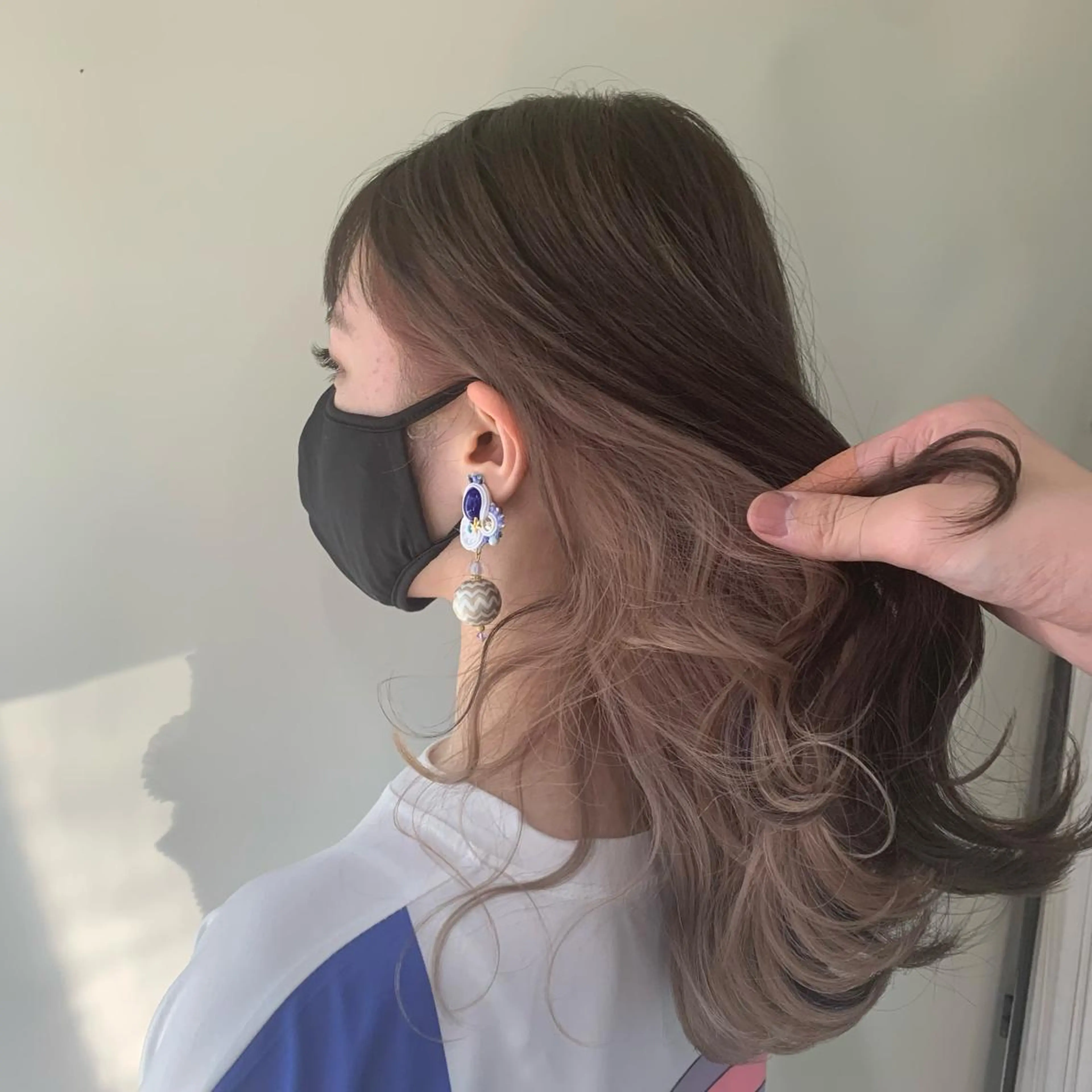 ロング カラー 美髪"縮毛矯正" 別所レイヤ【なんば】のヘアスタイル