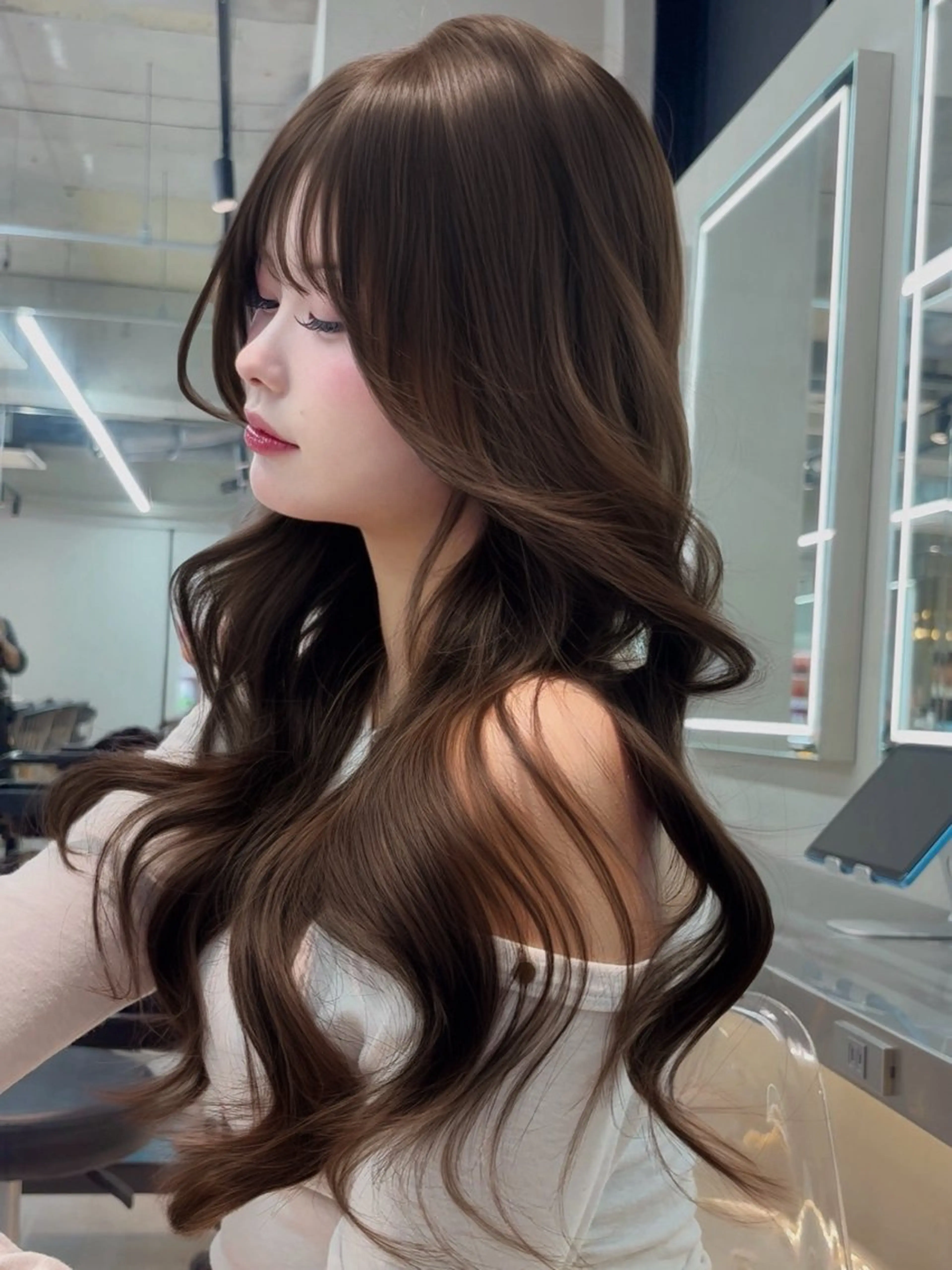 ロング カラー ブリーチ ブリーチなしカラー 髪質改善 レイヤーカット 縮毛矯正 カット ヘアカラー トリートメント 【博多髪質改善】 吉村　清志のヘアスタイル