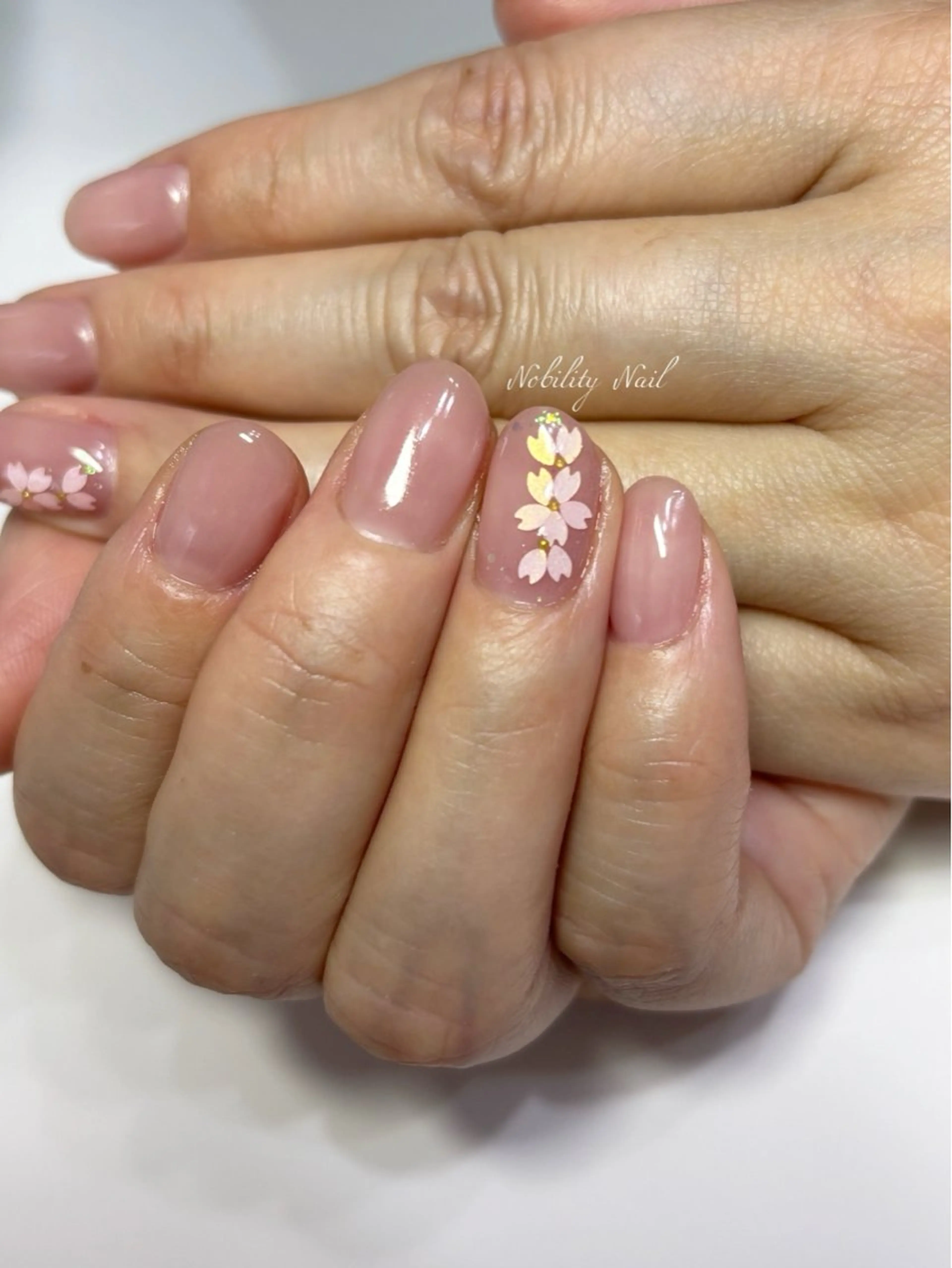 ネイル 桜ネイル 入学式 卒業式 春ネイル 風口 麻由子のネイルデザイン