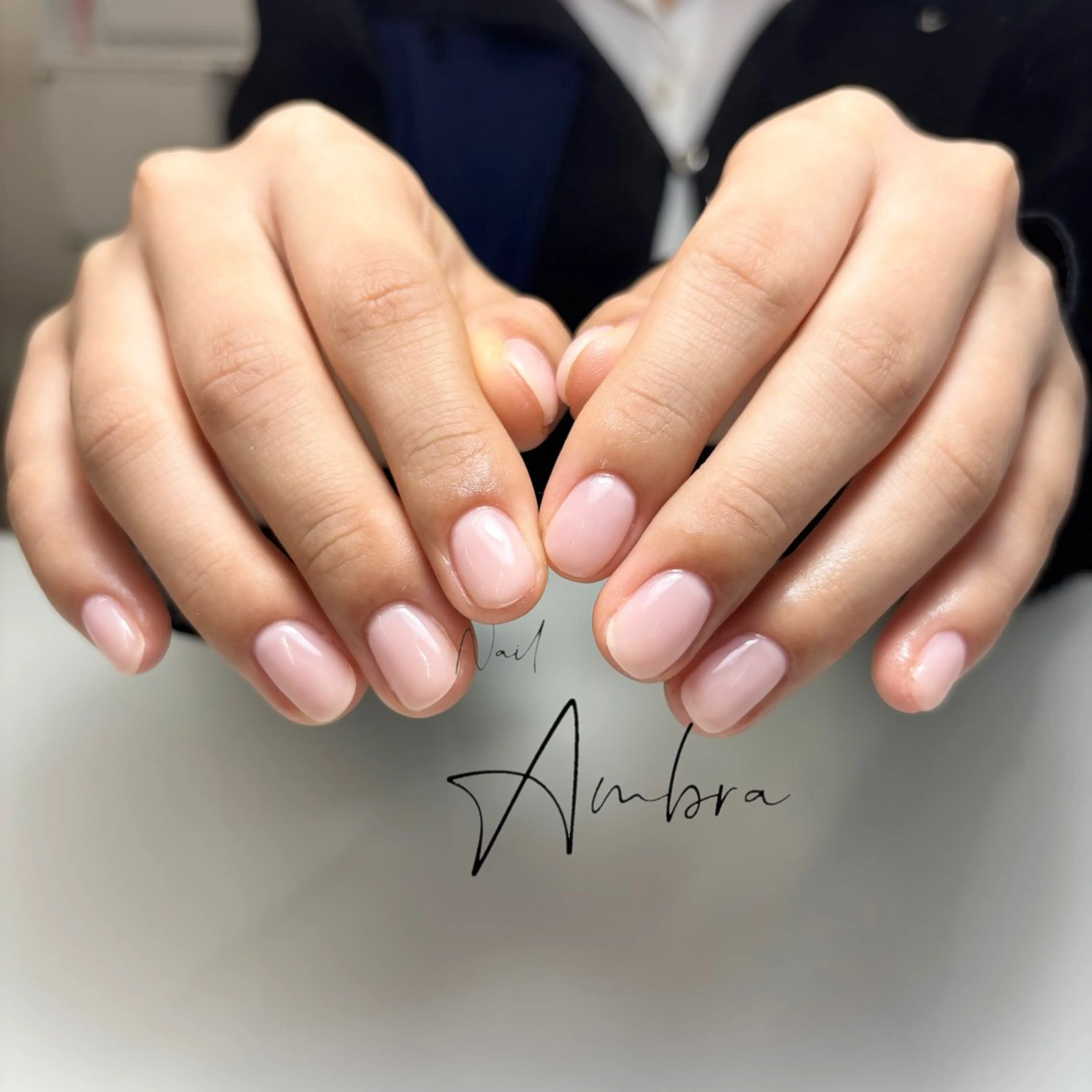 ネイル ピンク ピンクベージュ ハンドネイル Nail Ambra 小山のネイルデザイン