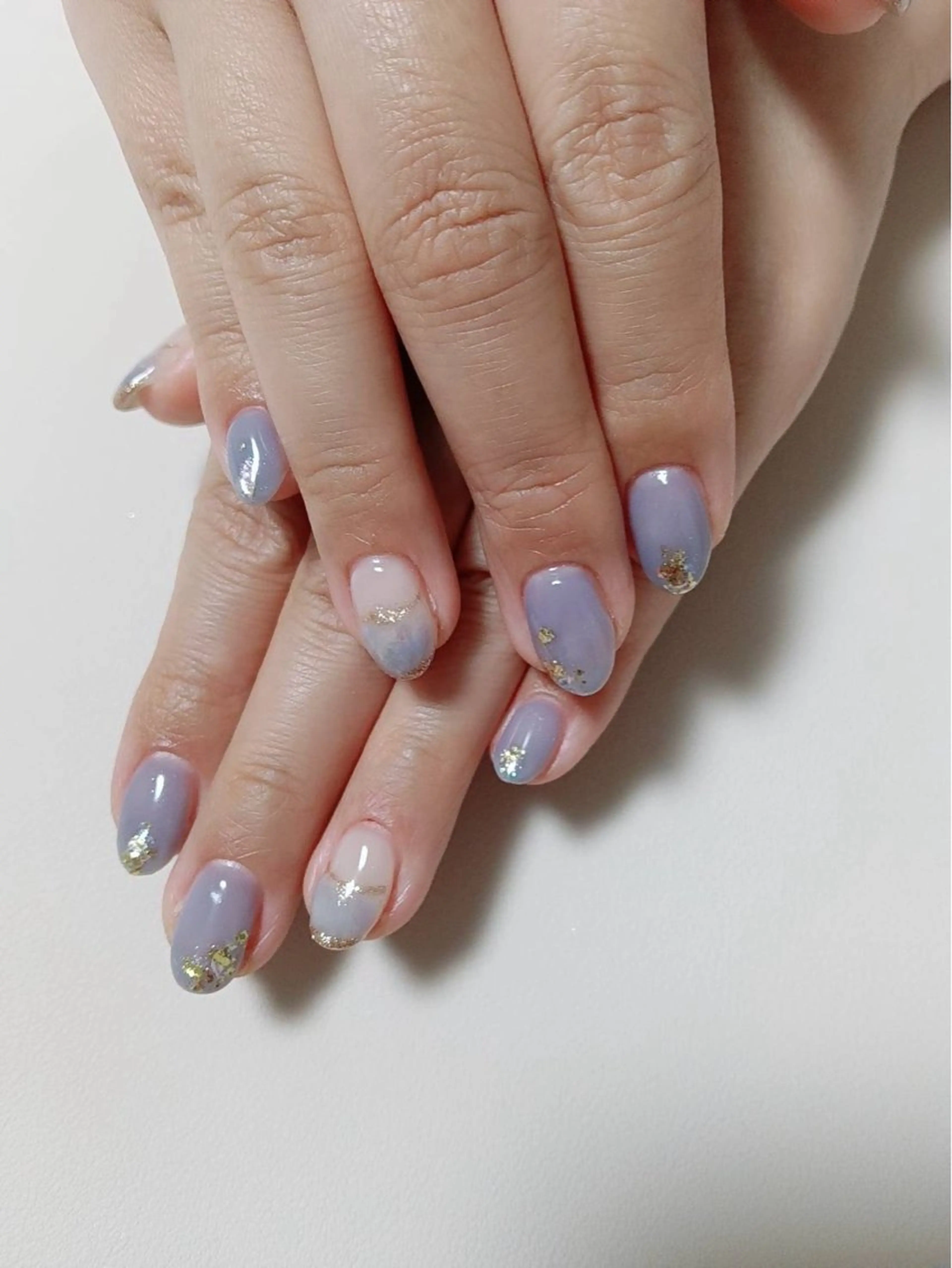 ネイル ニュアンスネイル オフィスネイル パープル nail lumièreのネイルデザイン