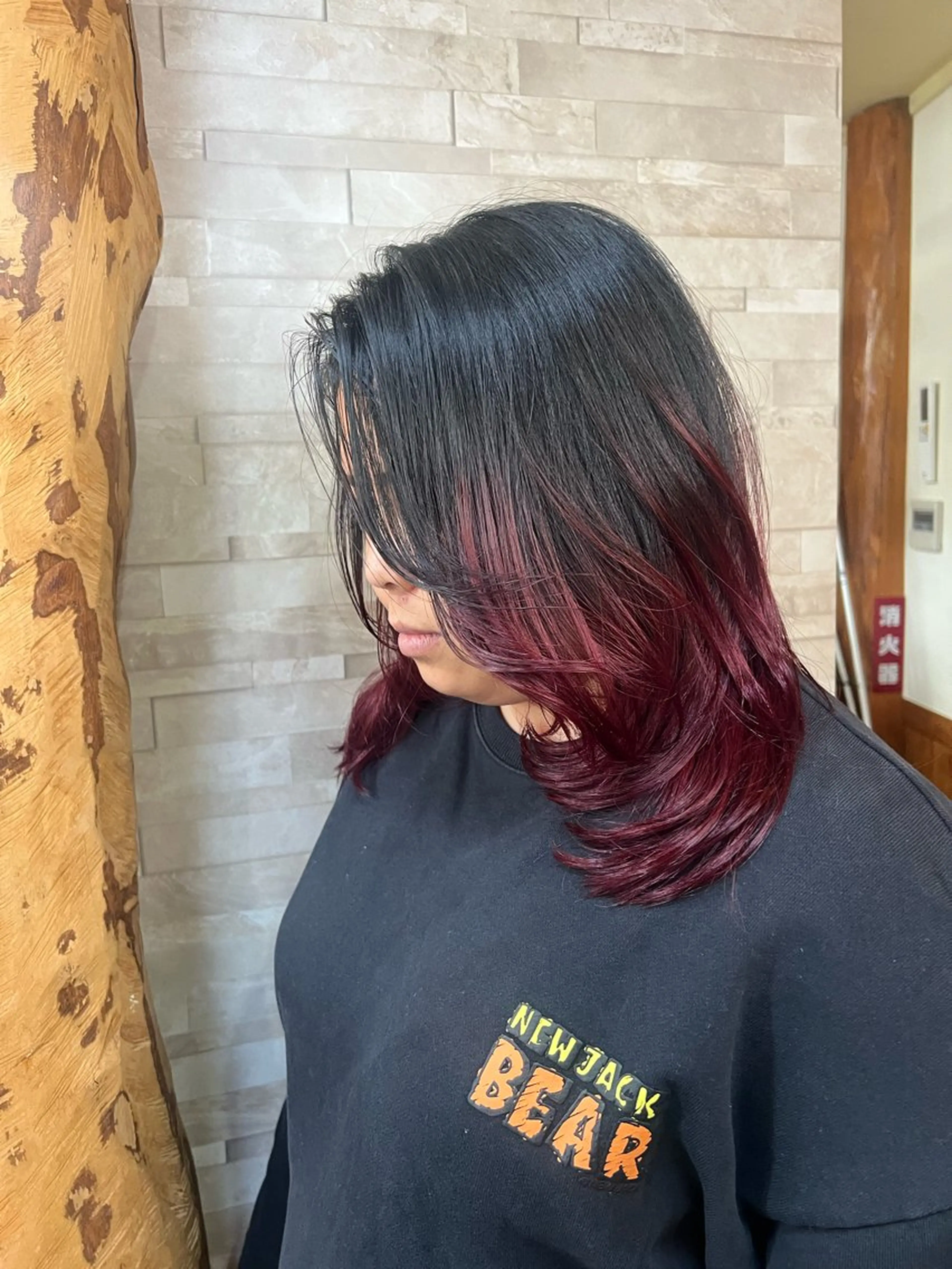 セミロング カラー カット ヘアカラー 名取 純平のヘアスタイル