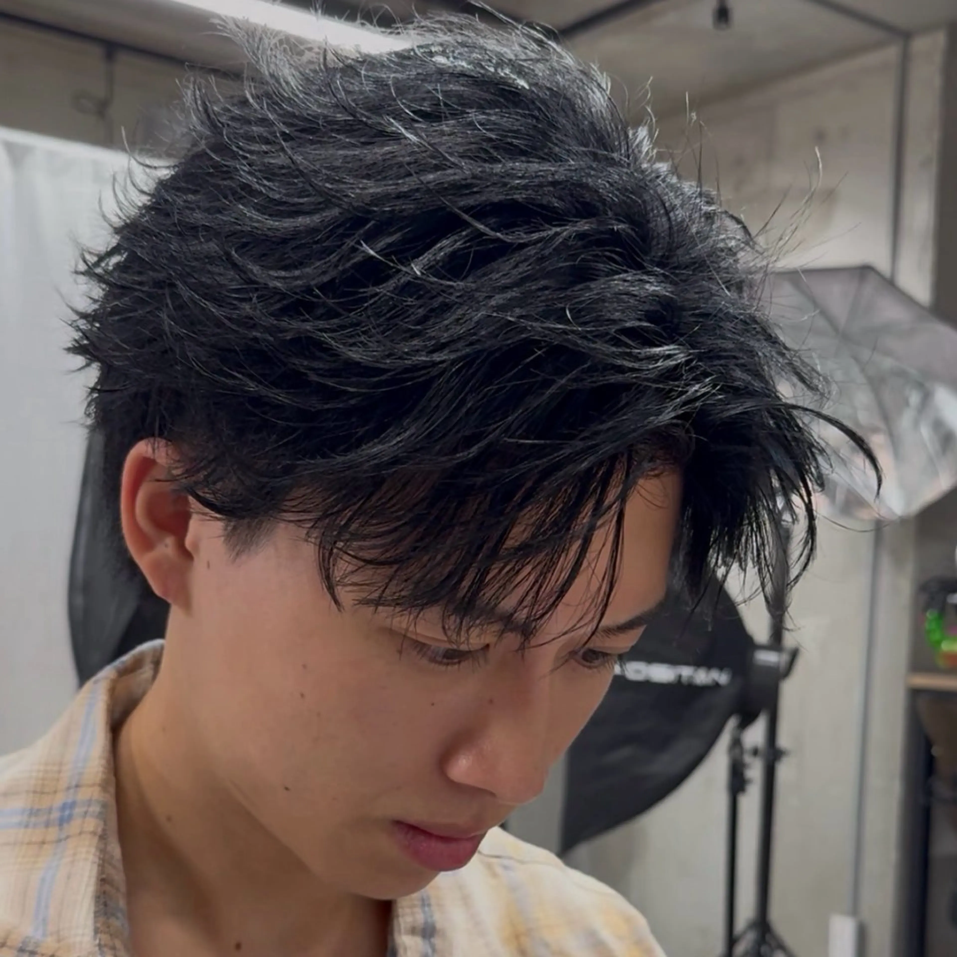 パーマ メンズ カット パーマ ‎🤍モテ/メンズ KEISHO🩶のヘアスタイル