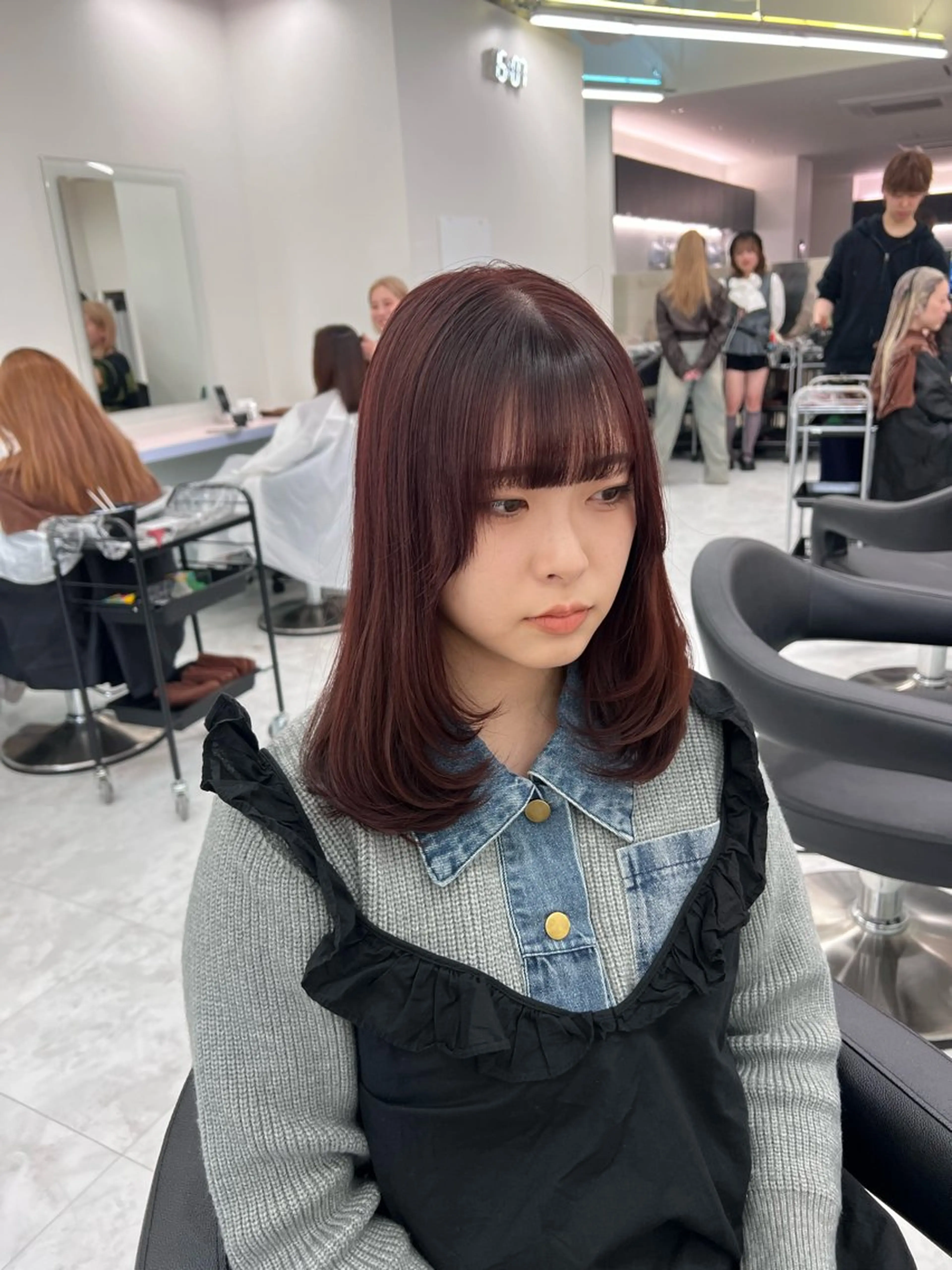 セミロング カラー 💖札幌カラー 指名No.1💖玲奈のヘアスタイル
