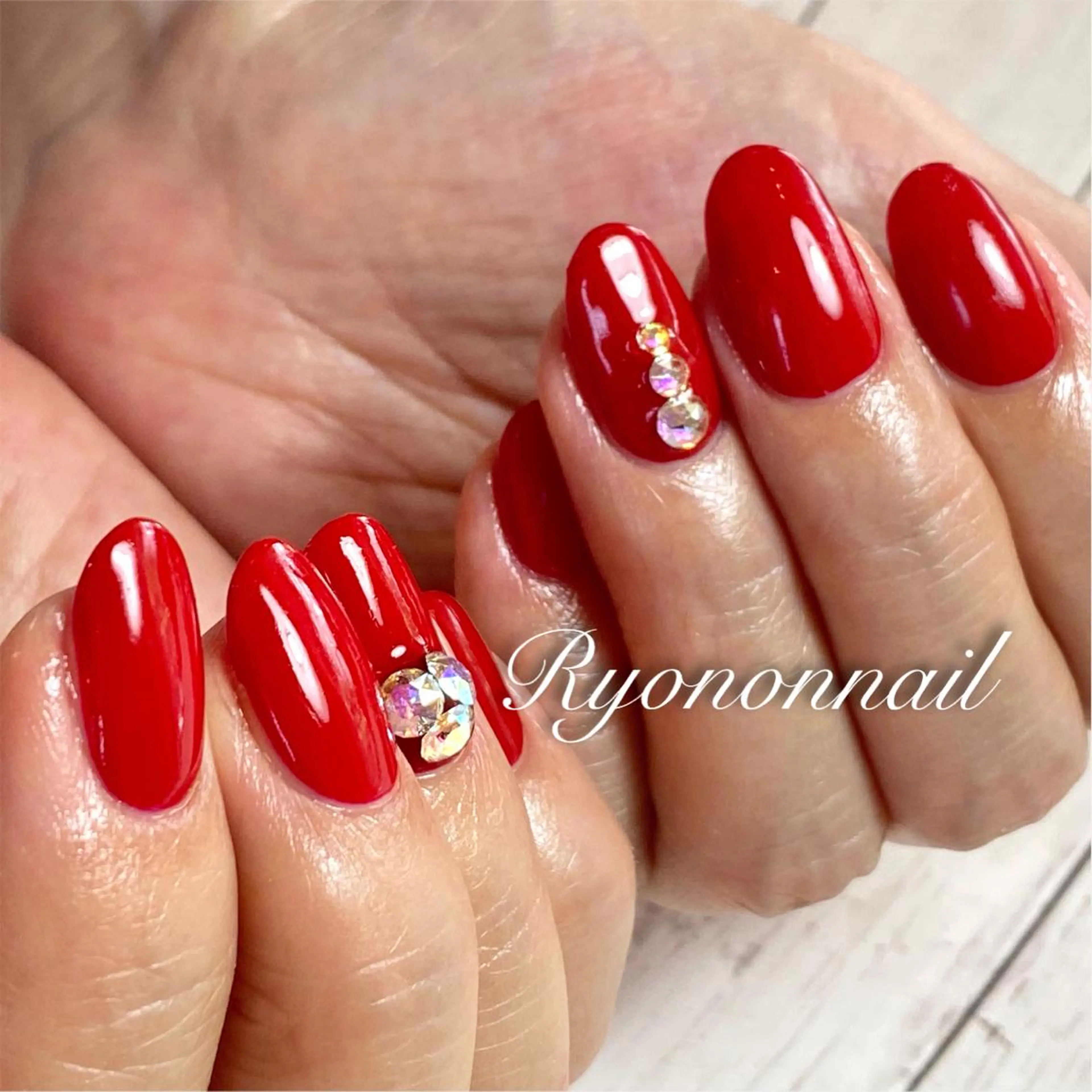ネイル ストーンネイル Ryononnail 上谷典子のネイルデザイン