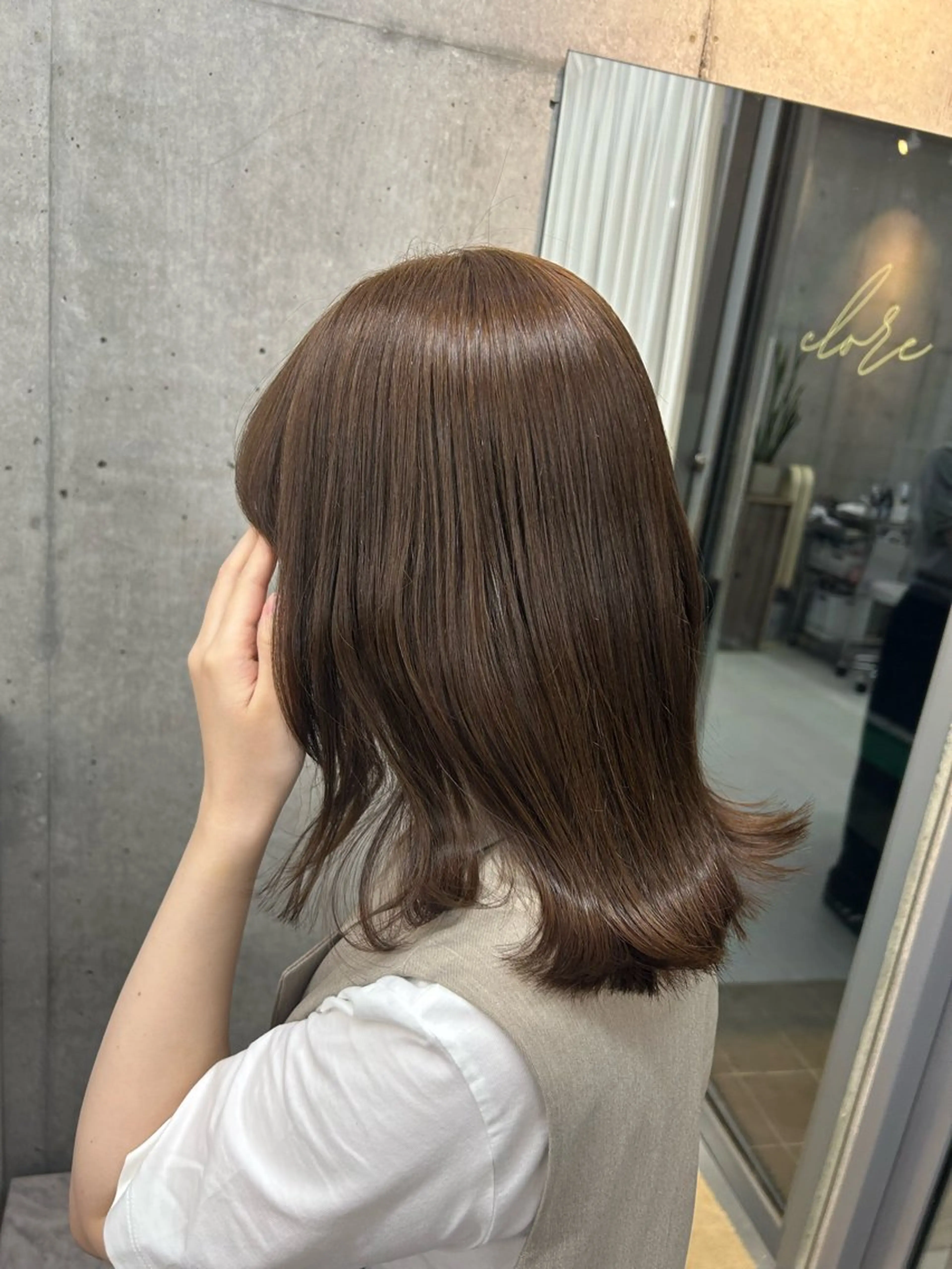 ミディアム ヘアカラー トリートメント LOE Yuuka/42🩵のヘアスタイル