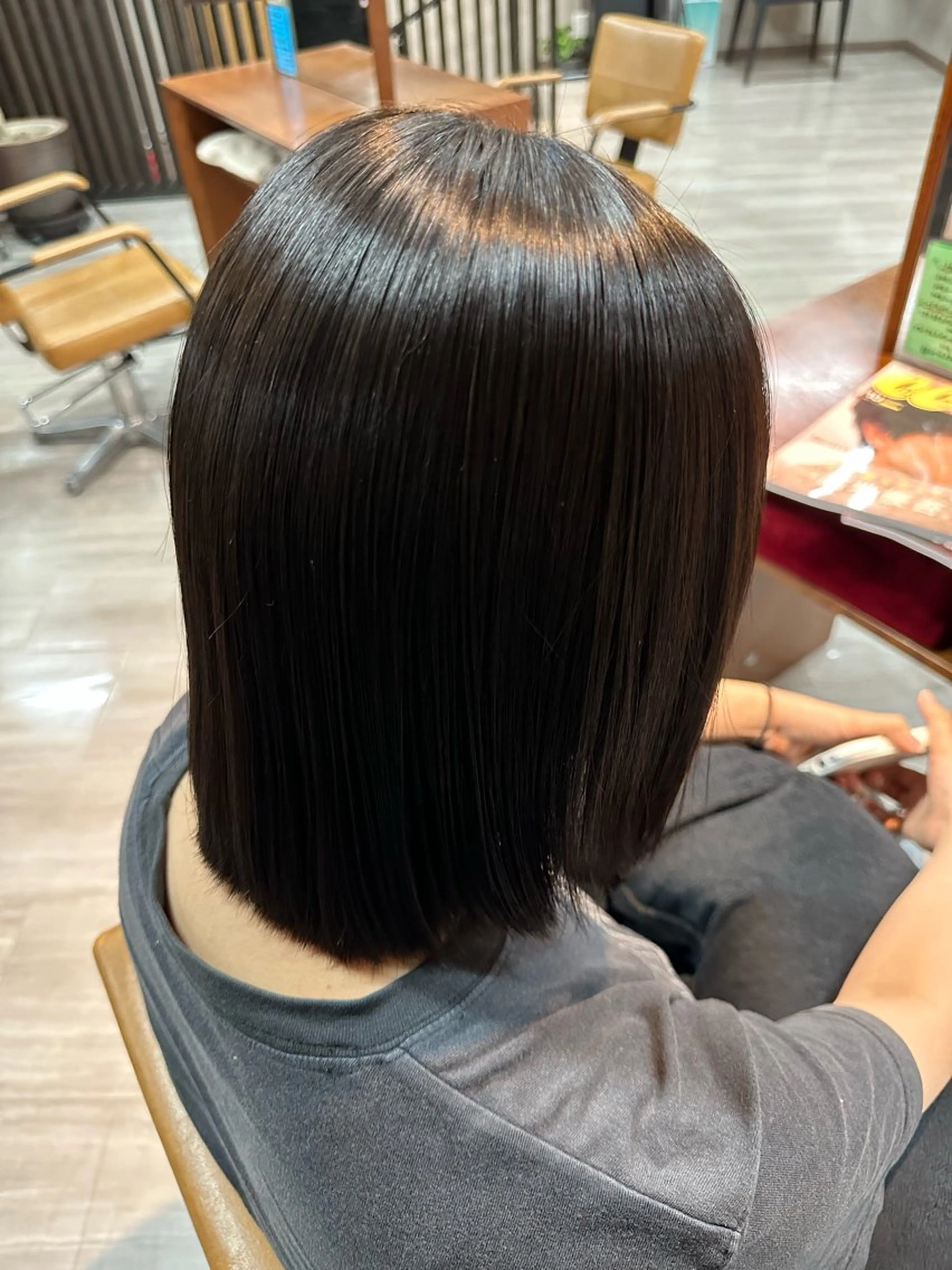 ミディアム 髪質改善 縮毛矯正 arika オケシ　リョウダイのヘアスタイル