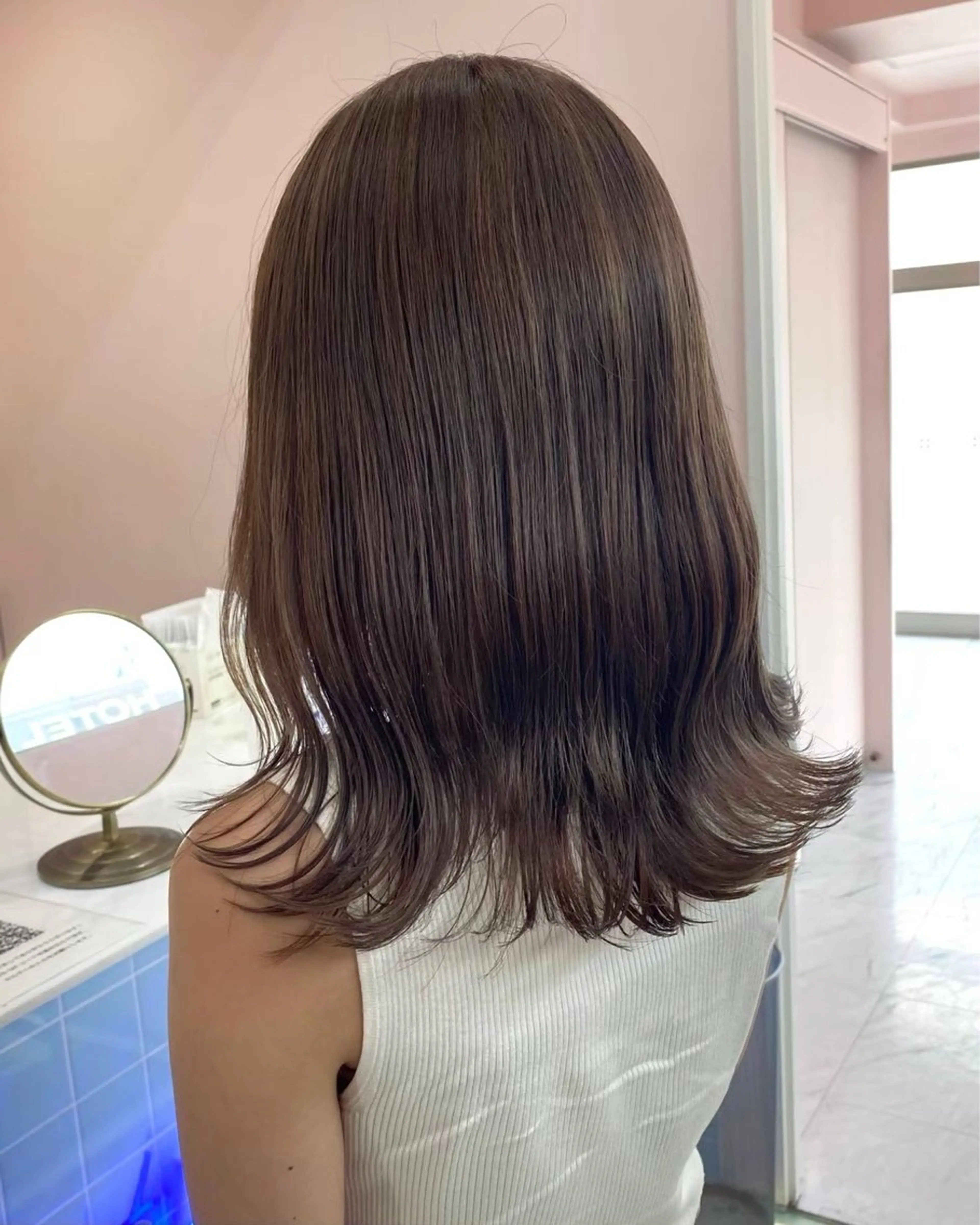 ミディアム カラー ヘアカラー トリートメント ヘアセット 透明感艶カラー 💛MAHO💛のヘアスタイル