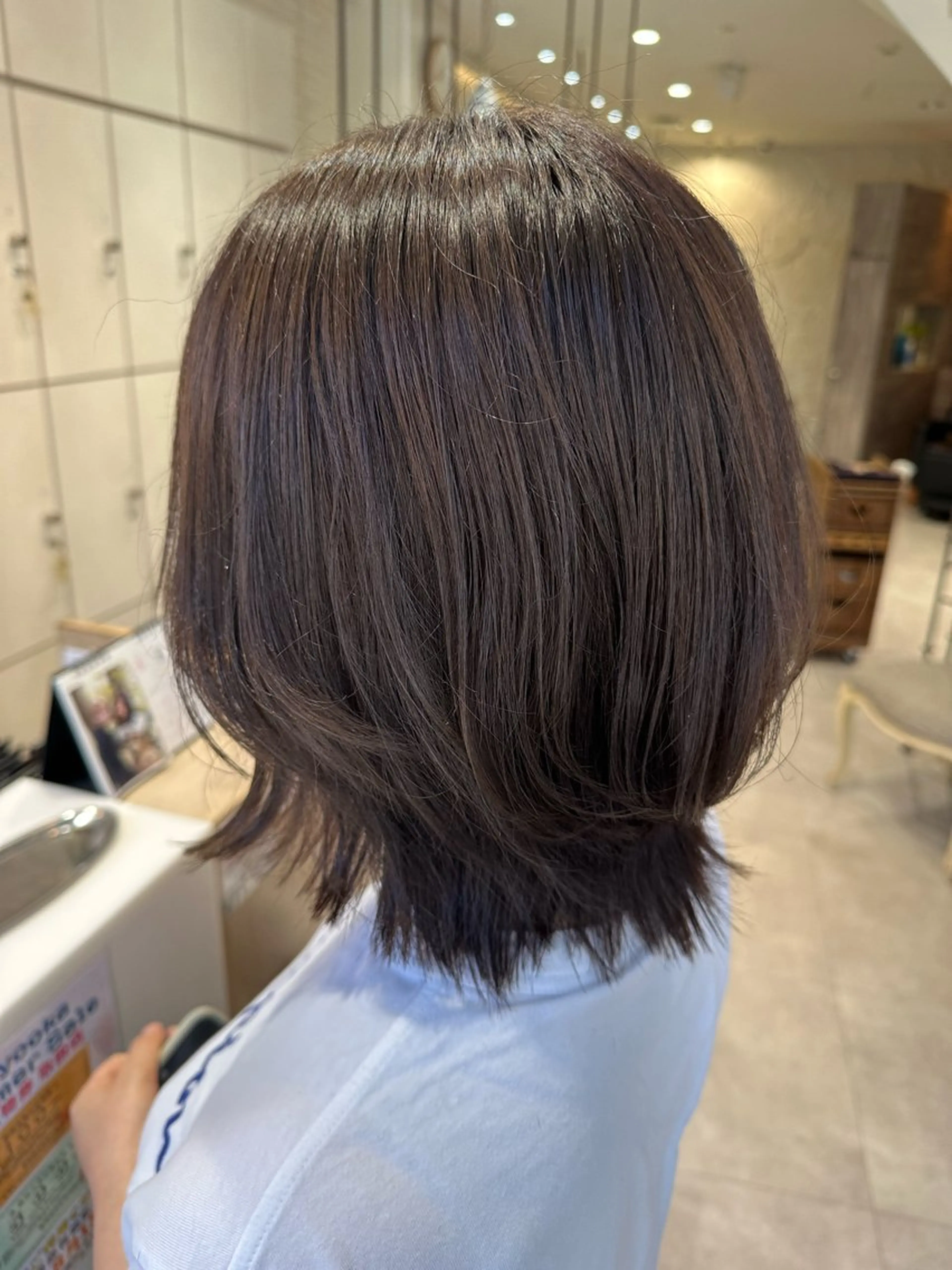 ミディアム カット ヘアカラー 美髪矯正/渡辺 りんのヘアスタイル