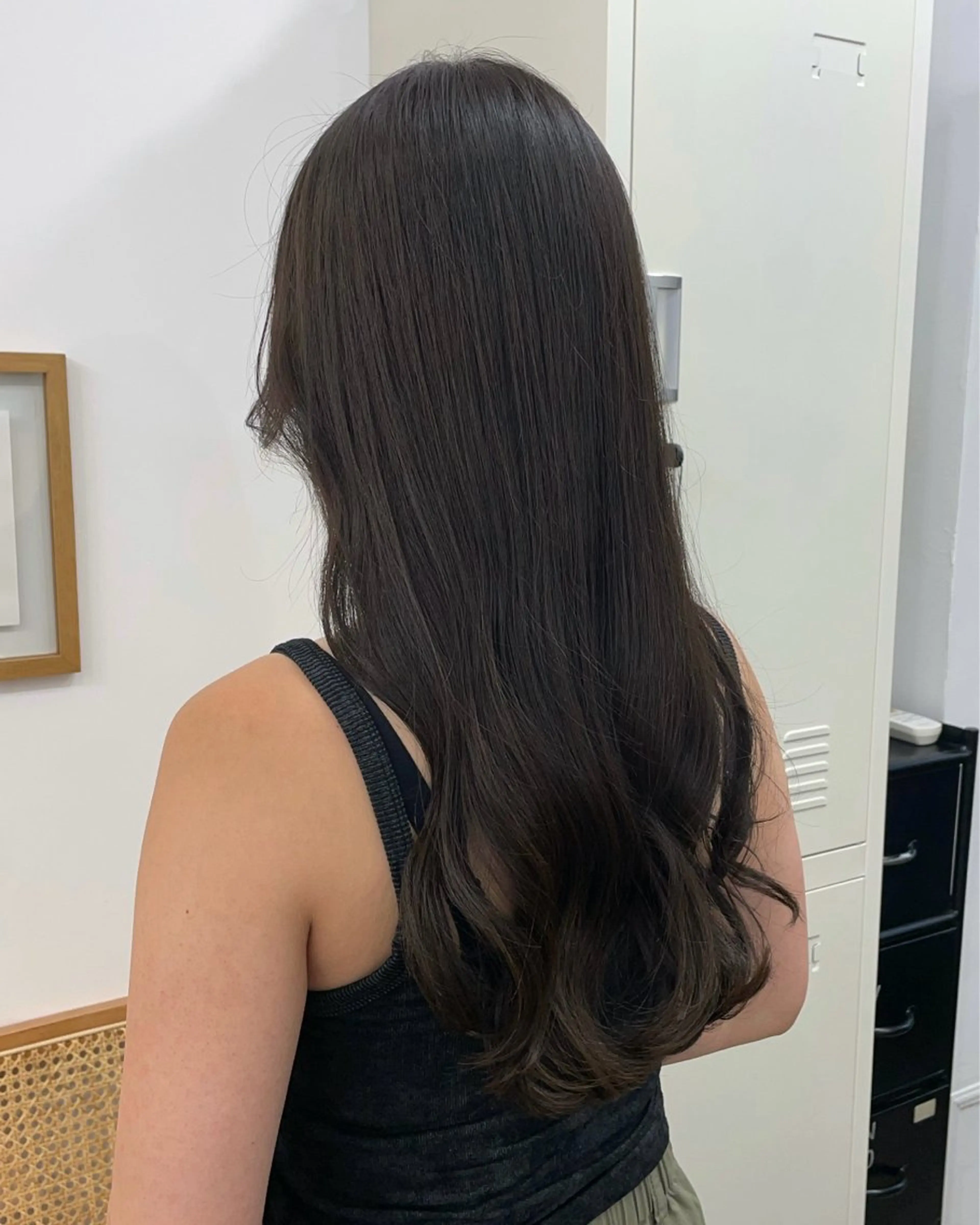 ロング カラー グレージュ オリーブグレージュ オリーブグレー トリートメント ヘアカラー トリートメント ✨髪質改善✨原宿 えのもと　はなのヘアスタイル