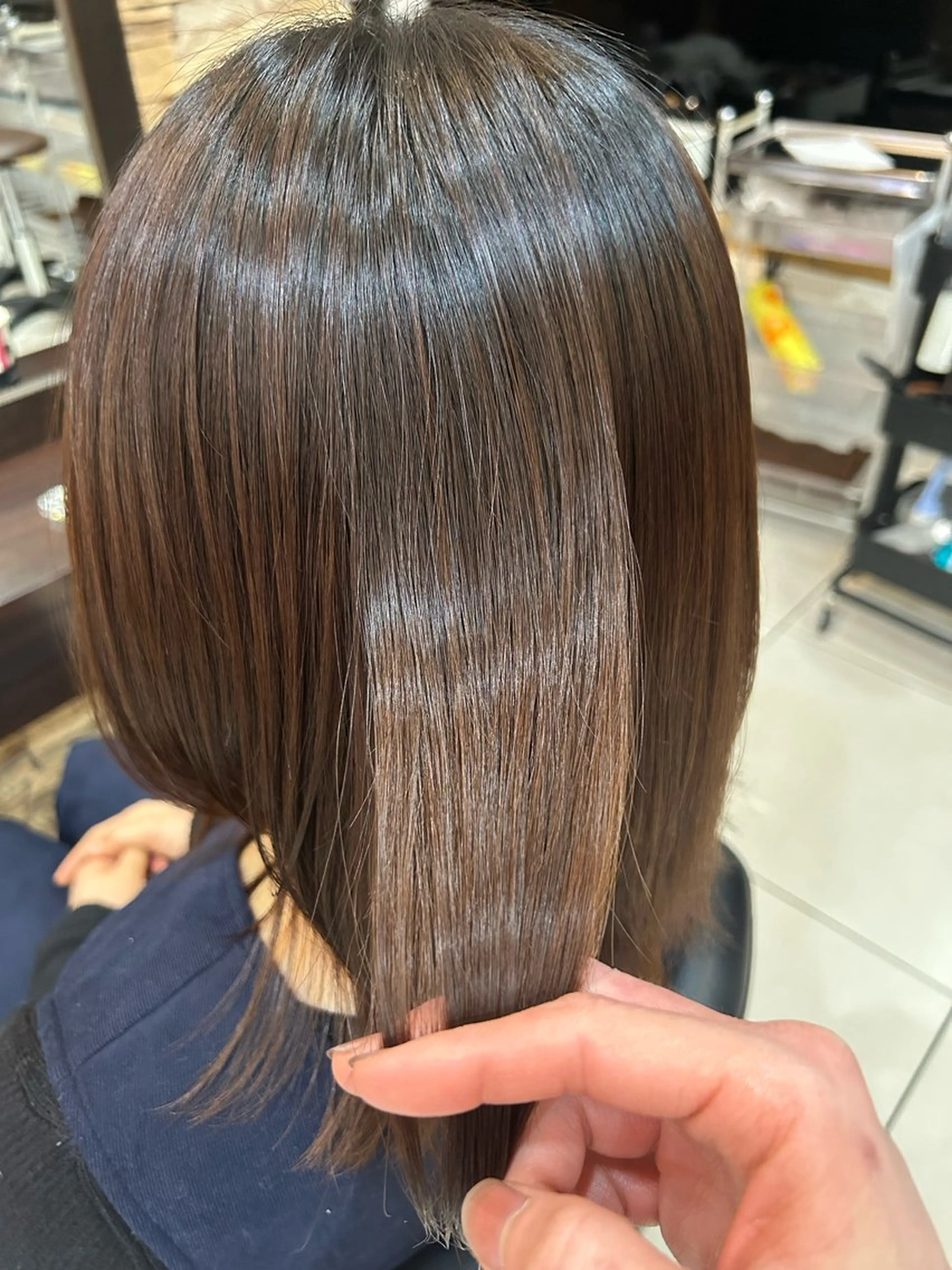 ミディアム 縮毛矯正 吉田 拓人のヘアスタイル