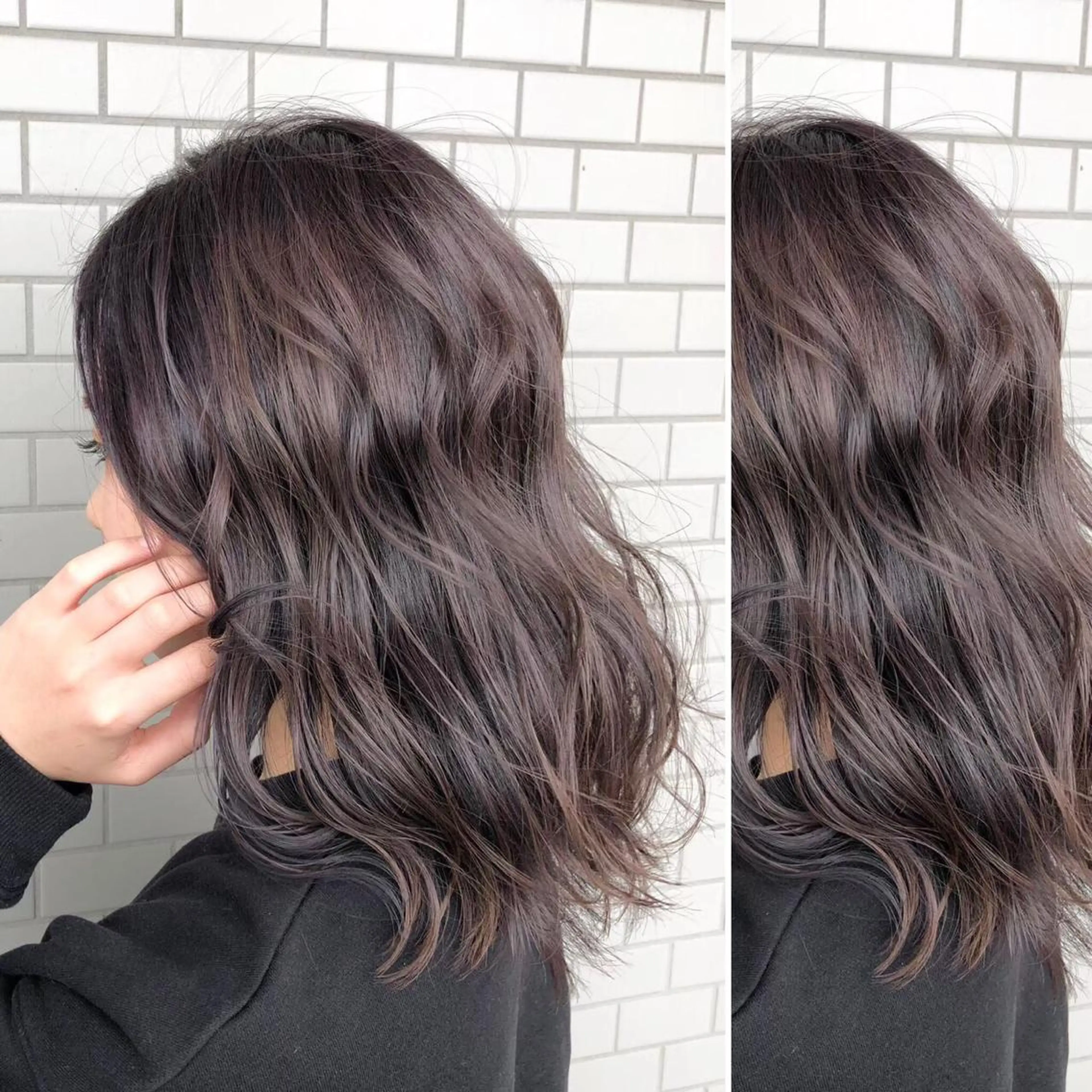 ロング カラー JuNブリーチに 縮毛矯正するプロのヘアスタイル